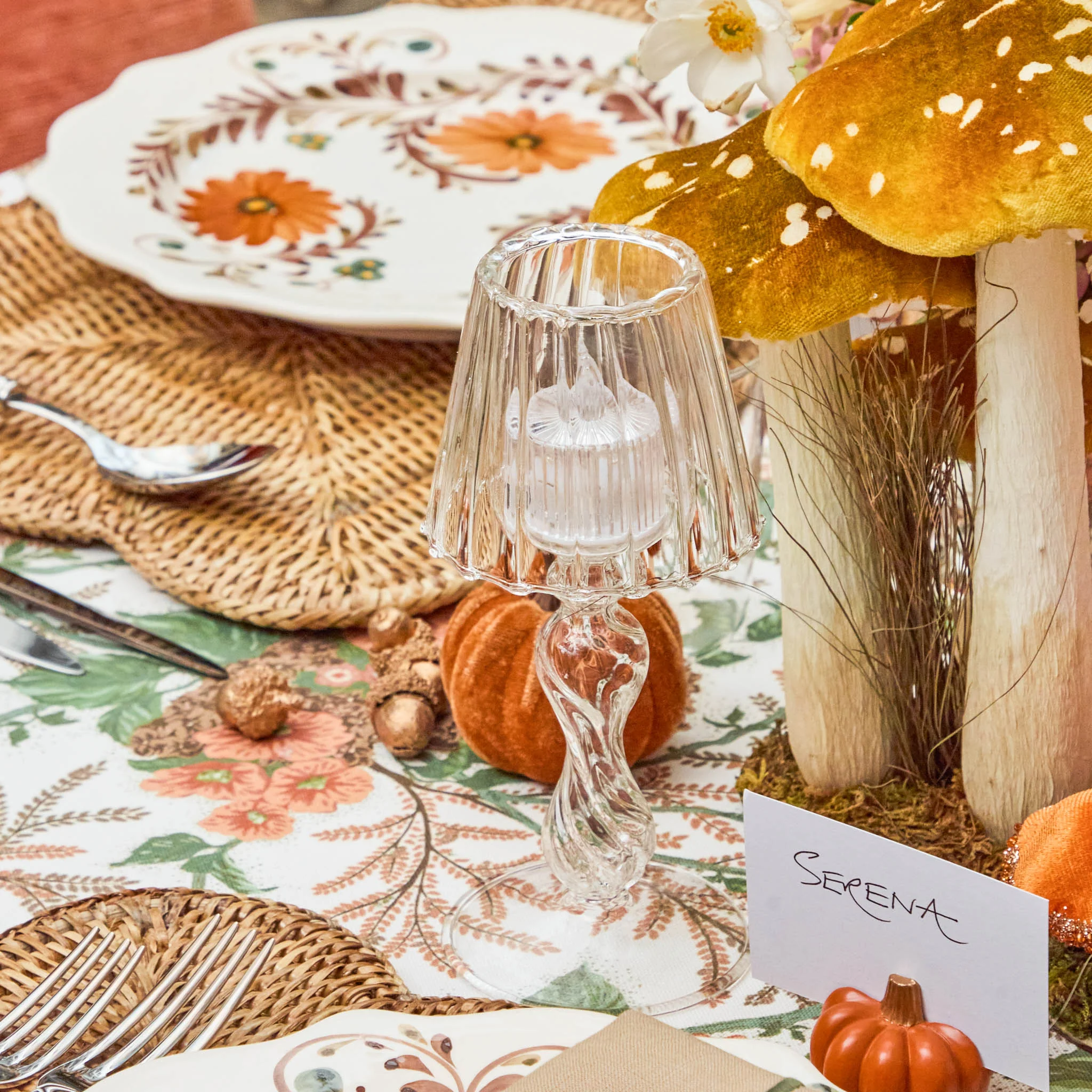 Glass Lantern Tea Light Holder (Pair) - 18cm - Image 9