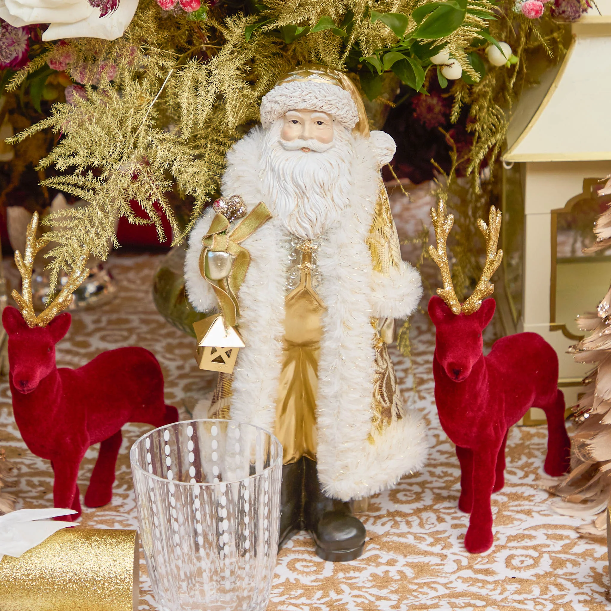 Gold Father Christmas - 30cm - Image 3
