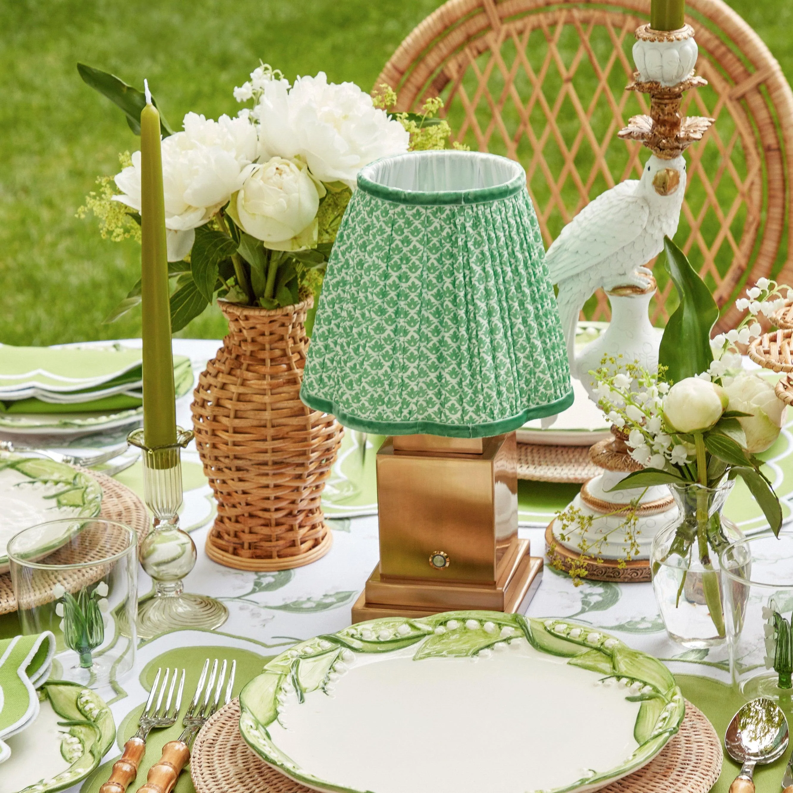 Green Lotus Lampshade (18cm) - Image 13