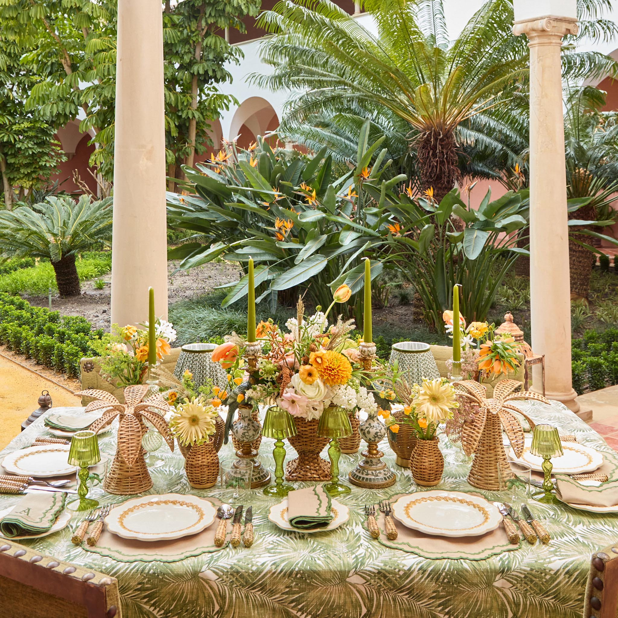 Olive Green Lotus Lampshade (18cm) - Image 23