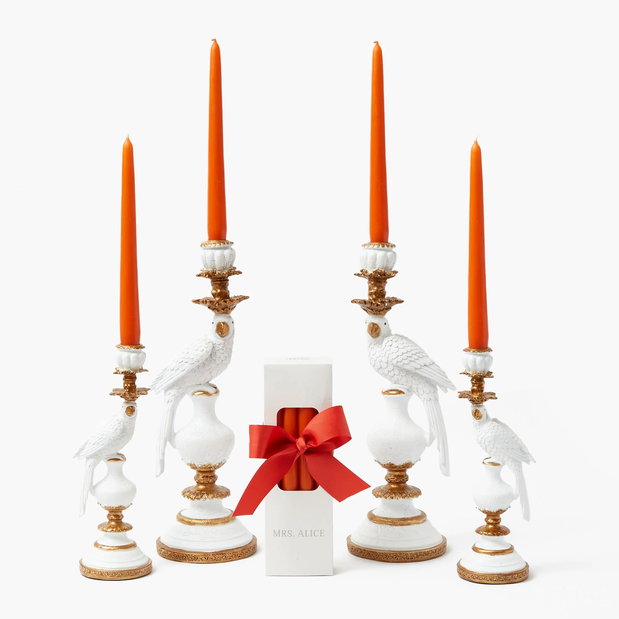 Handmade Orange Candles (Set of 8) - Image 3