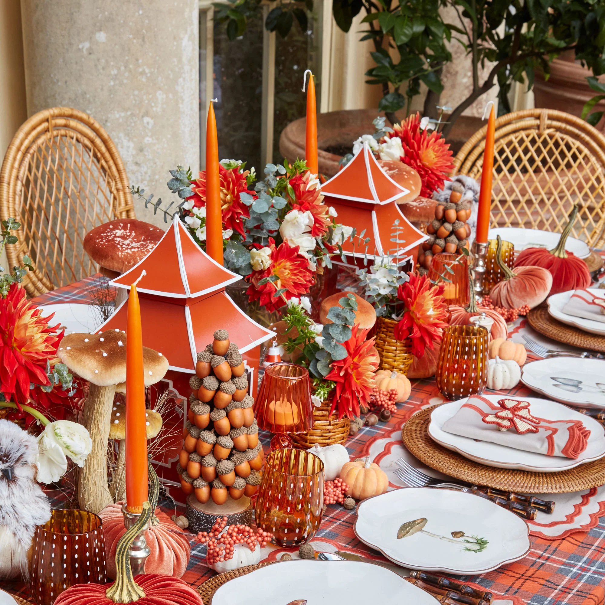 Handmade Orange Candles (Set of 8) - Image 8