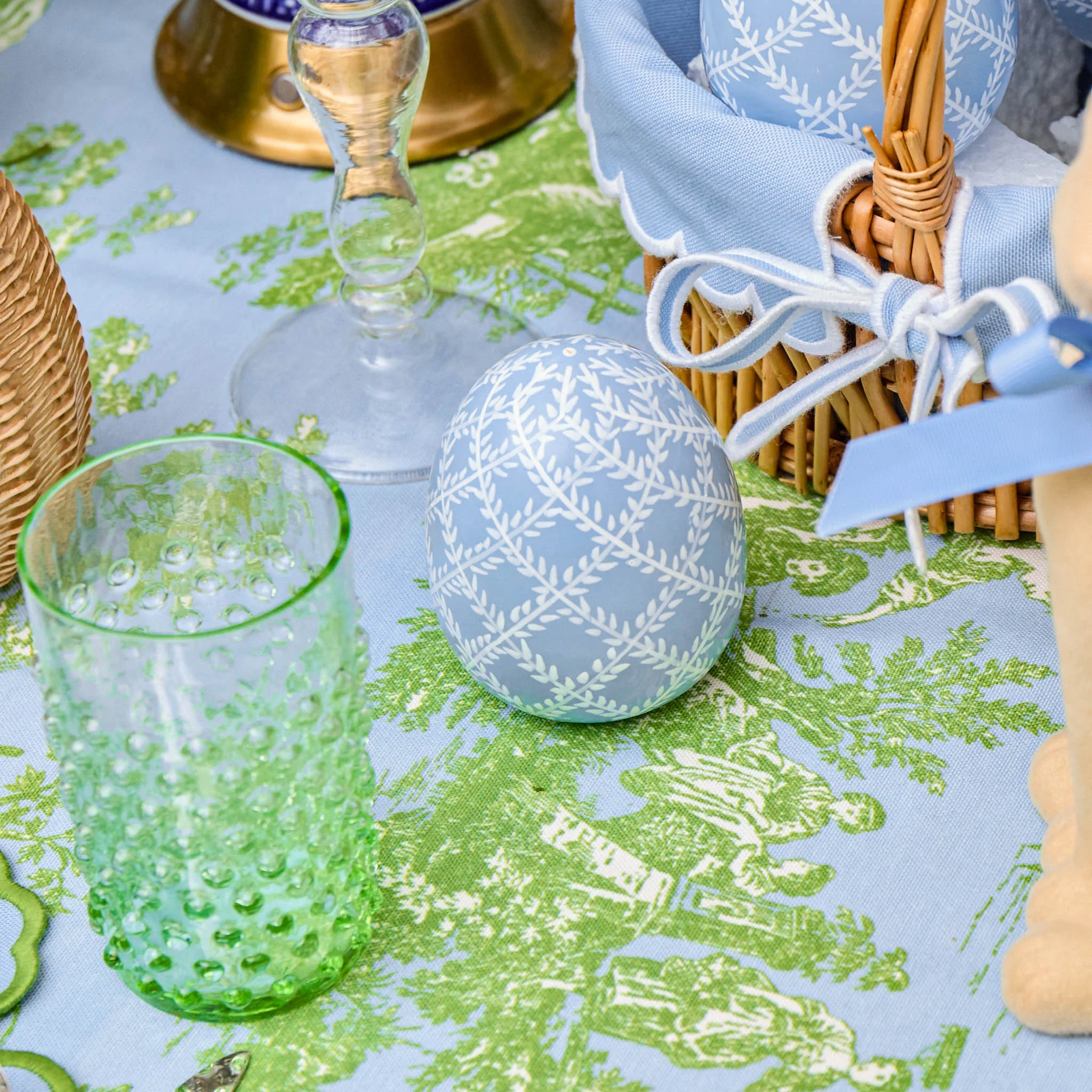 Emerald Hobnail Glasses (Set of 6) - Image 5