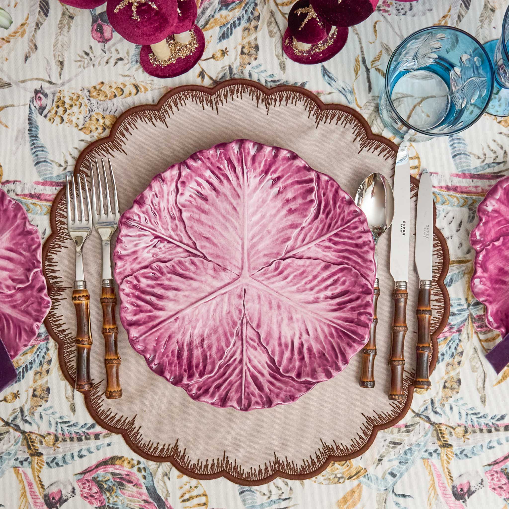 Serena Aubergine Cabbage Dinner Plate - Image 6