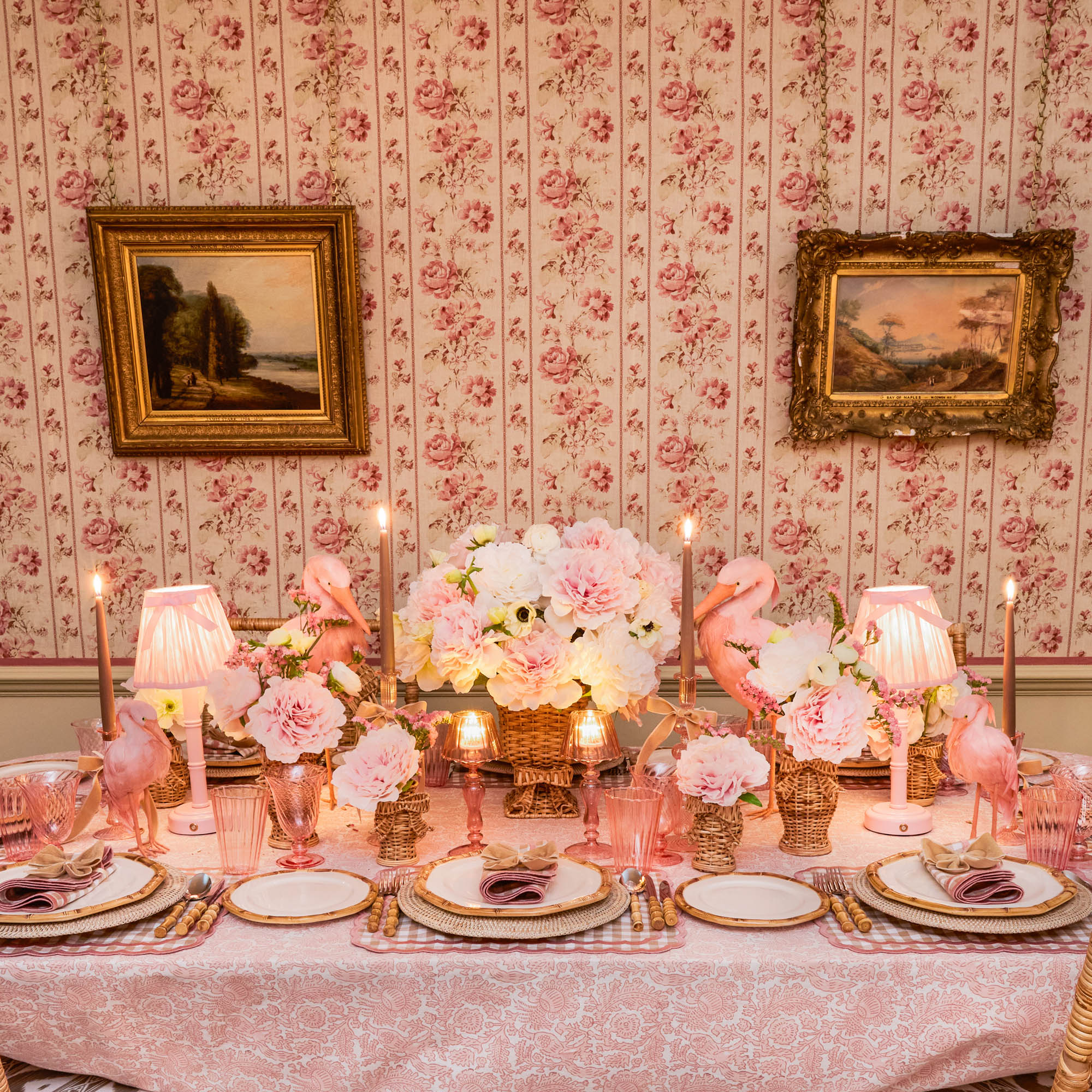 Pink Glass Lantern Tea Light Holder (Pair) - 24cm - Image 10