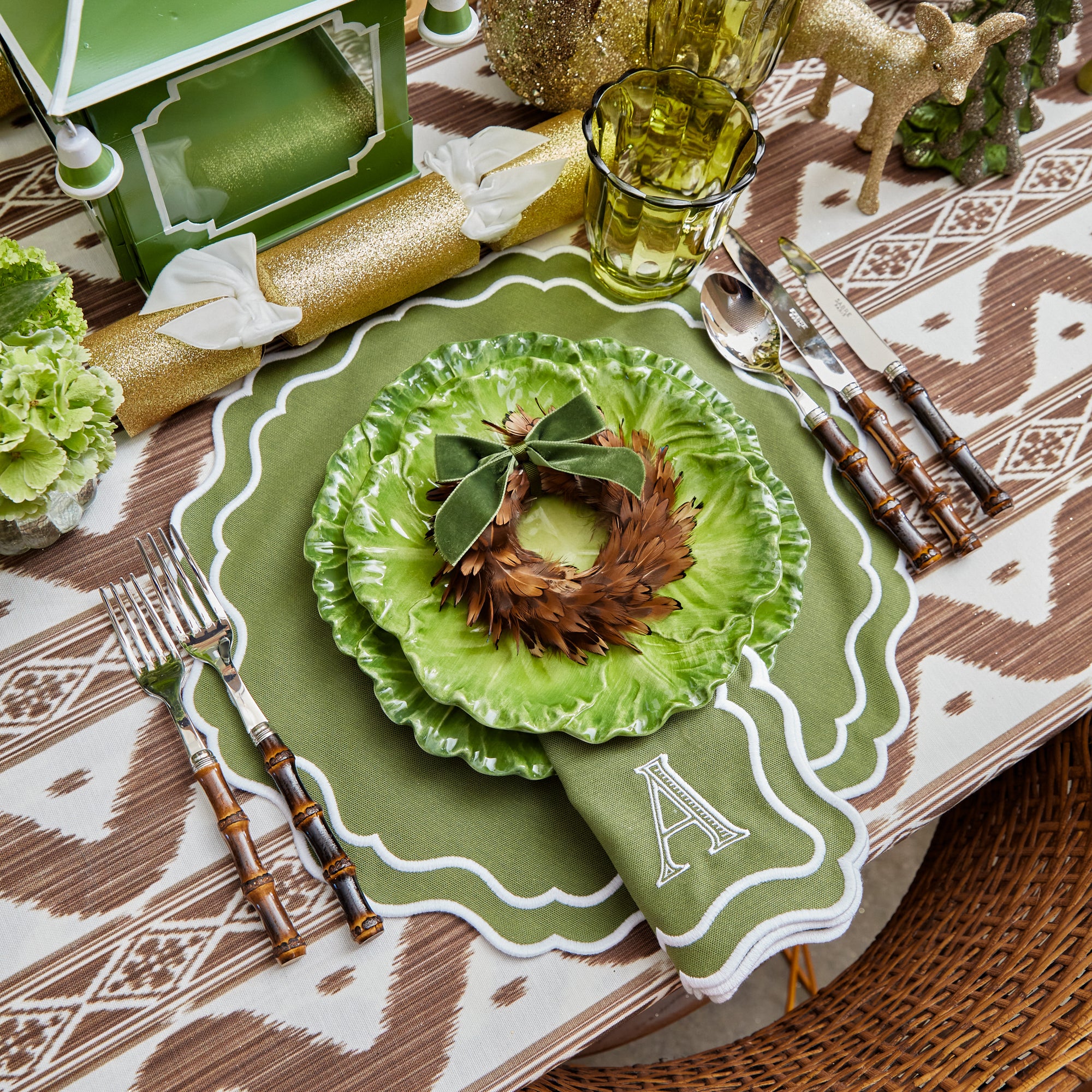 Serena Green Cabbage Dinner & Starter Plates (Set of 8) - Image 10