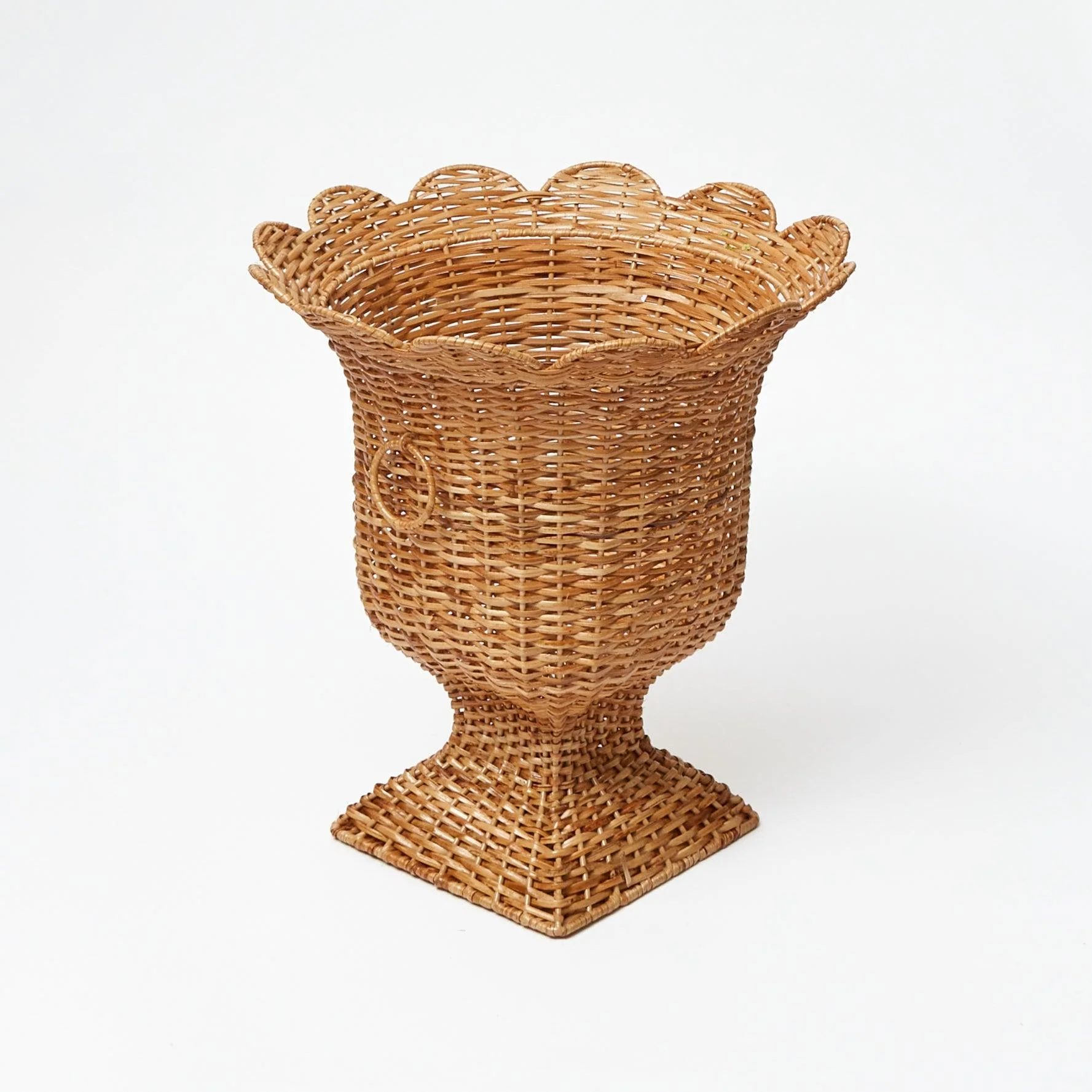 Liliana Scalloped Rattan Urn - Image 4
