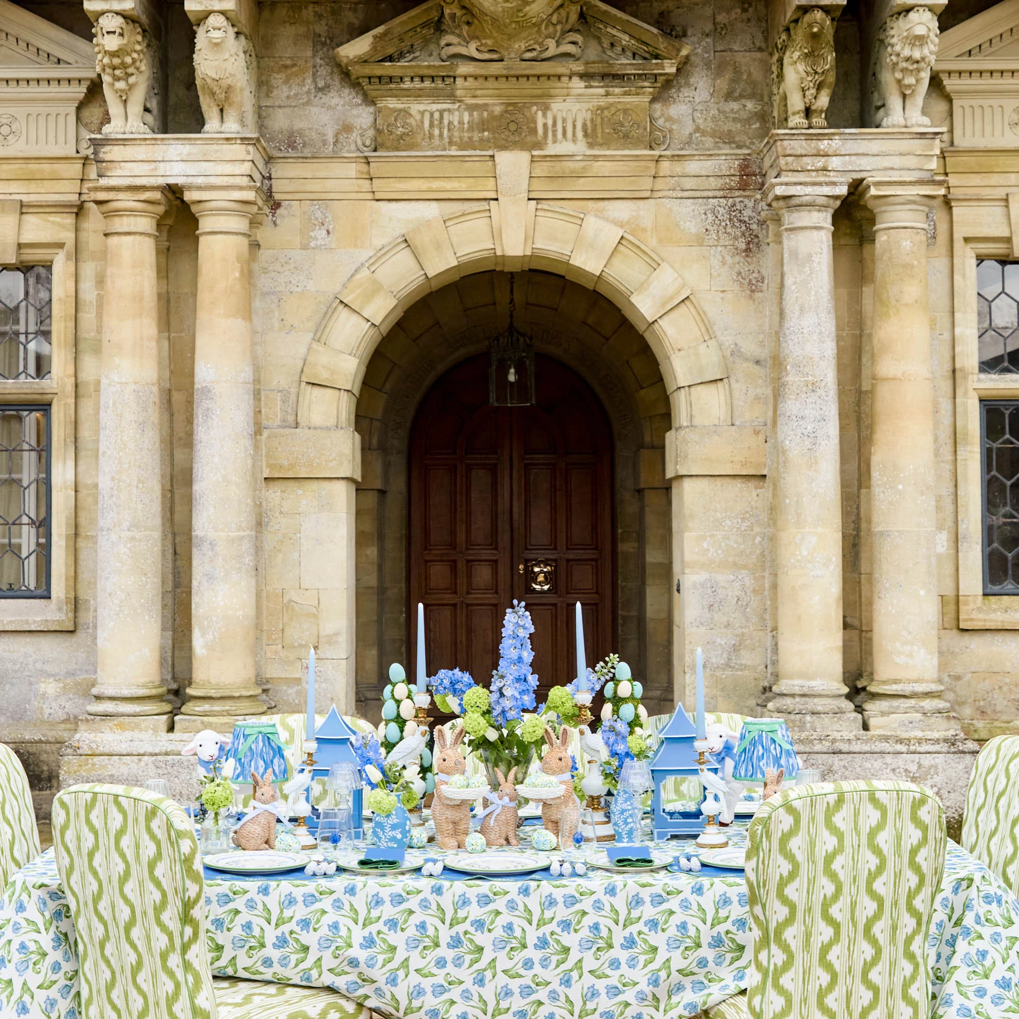 Lily of the Valley Blue Linen Placemats (Set of 4) - Image 14