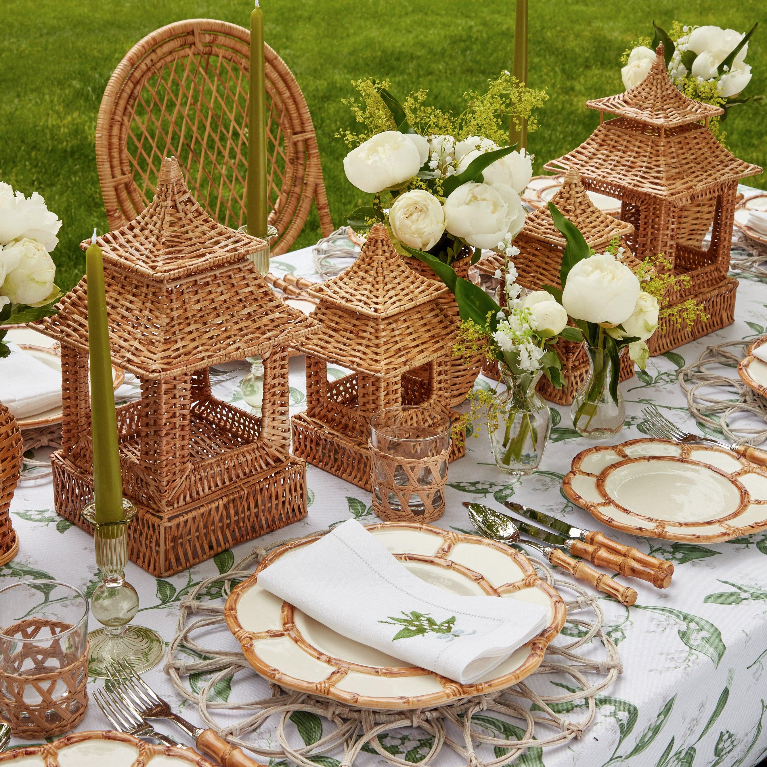 Natural Rattan Pagoda Decoration Set - Image 12