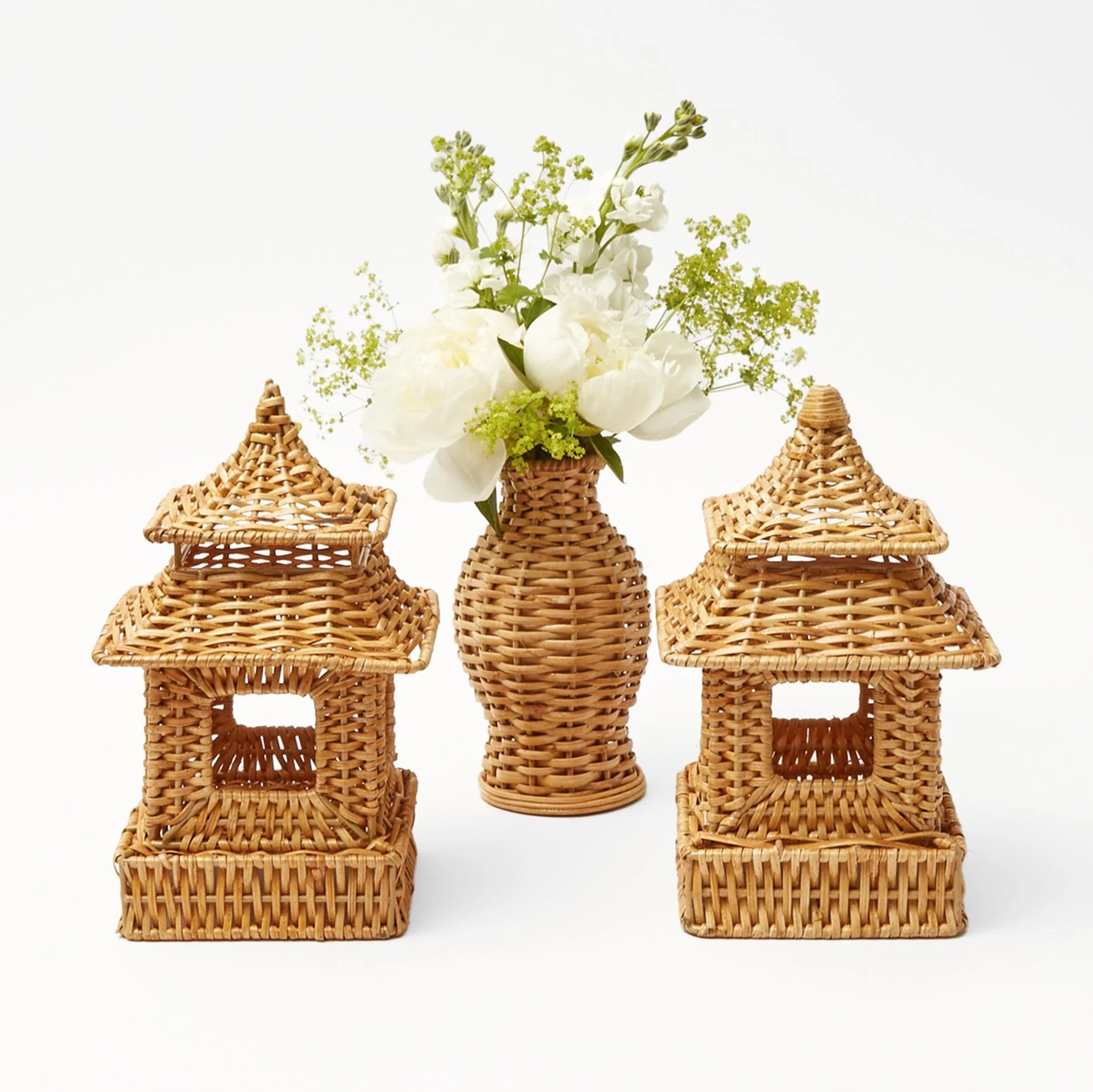 Natural Rattan Pagoda Decoration Set - Image 8