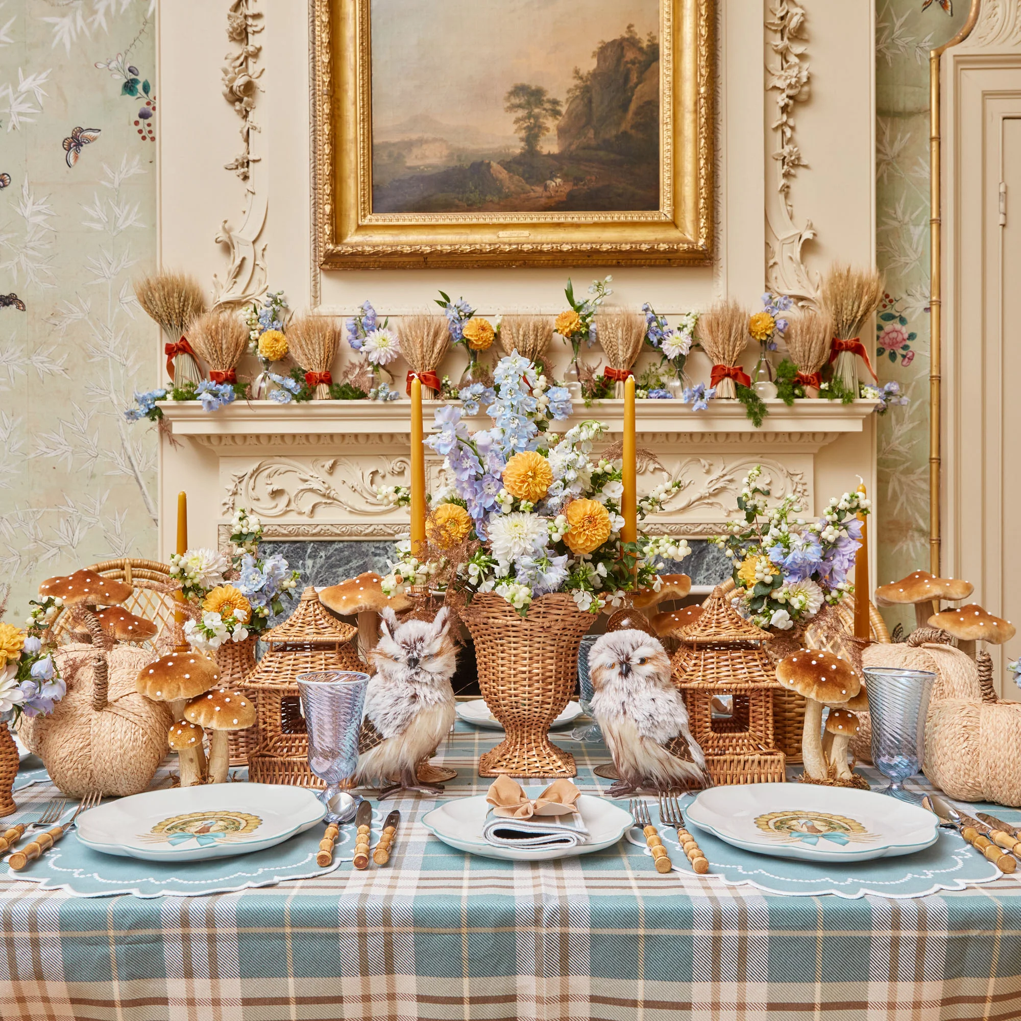 Rattan Pagoda & Urn Vase Set - Image 3