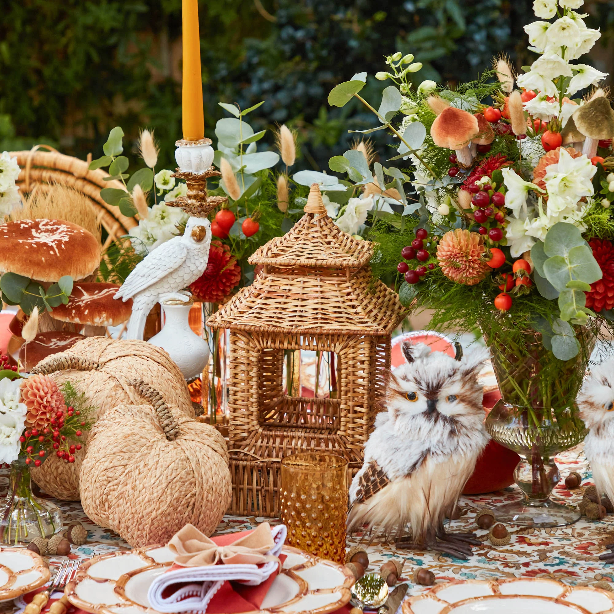 Natural Rattan Pagoda Decoration Set - Image 6