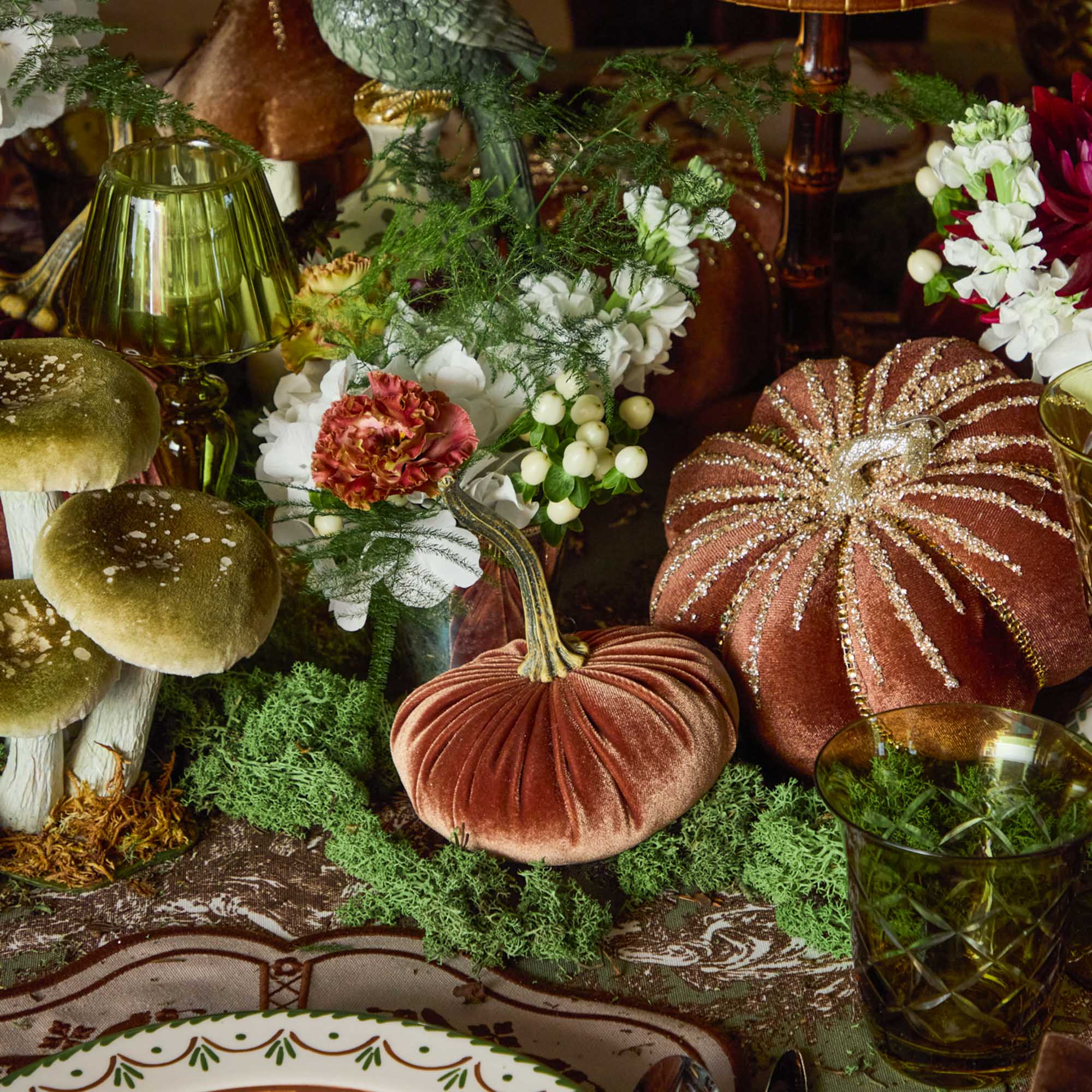 Olive Glass Lantern Tea Light Holder (Pair) - 24 cm - Image 15