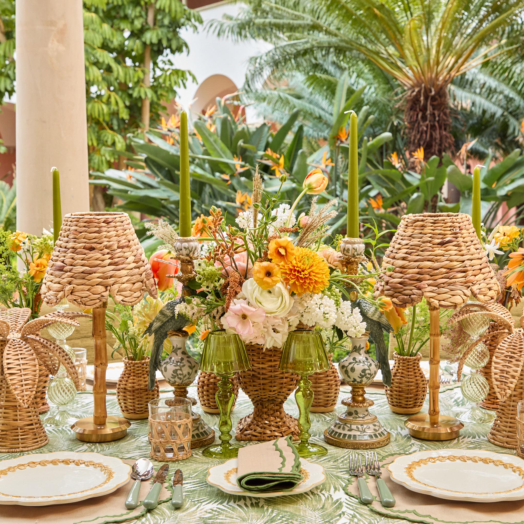 Olive Glass Lantern Tea Light Holder (Pair) - 24 cm - Image 21