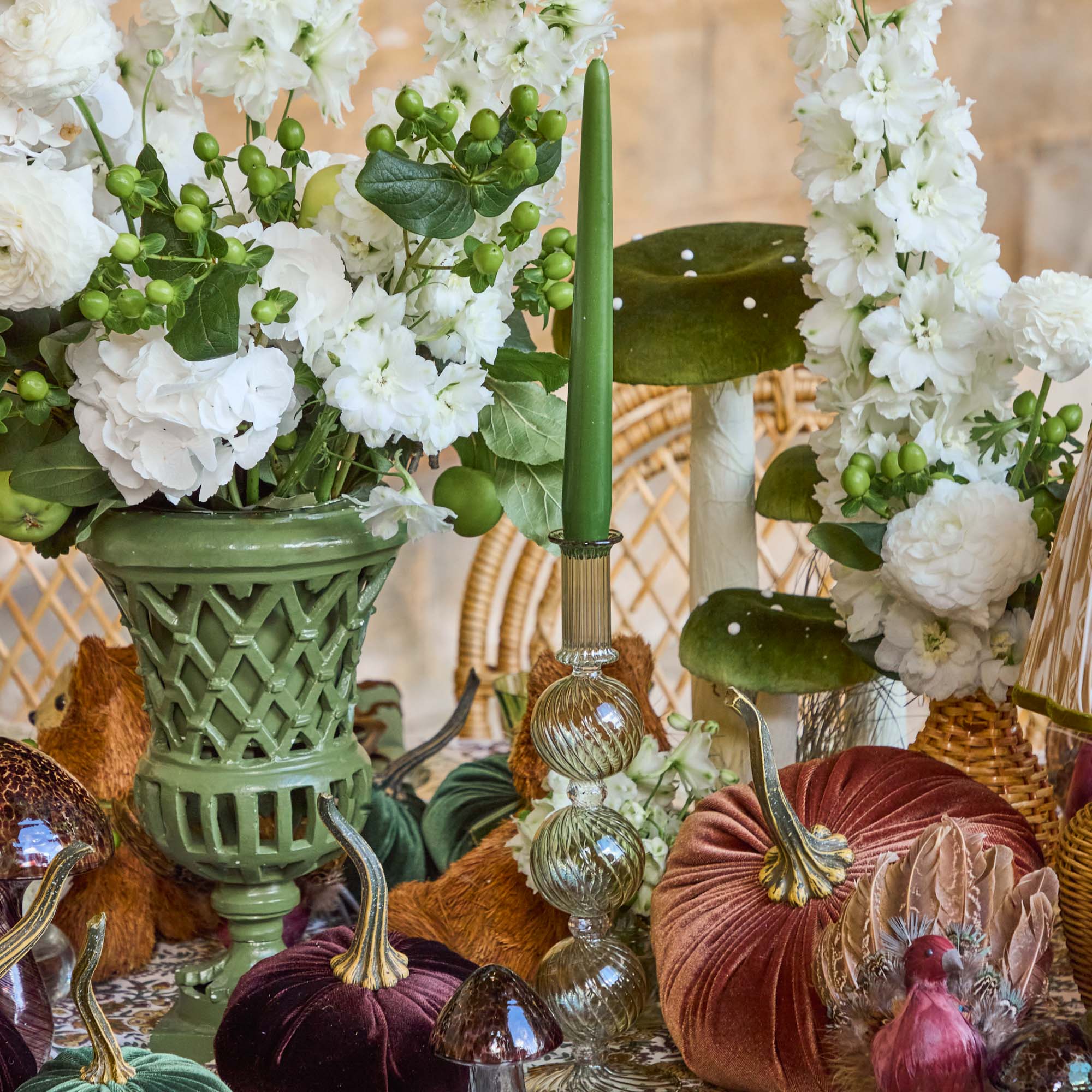 Small Camille Olive Candle Holder (Pair) - Image 16