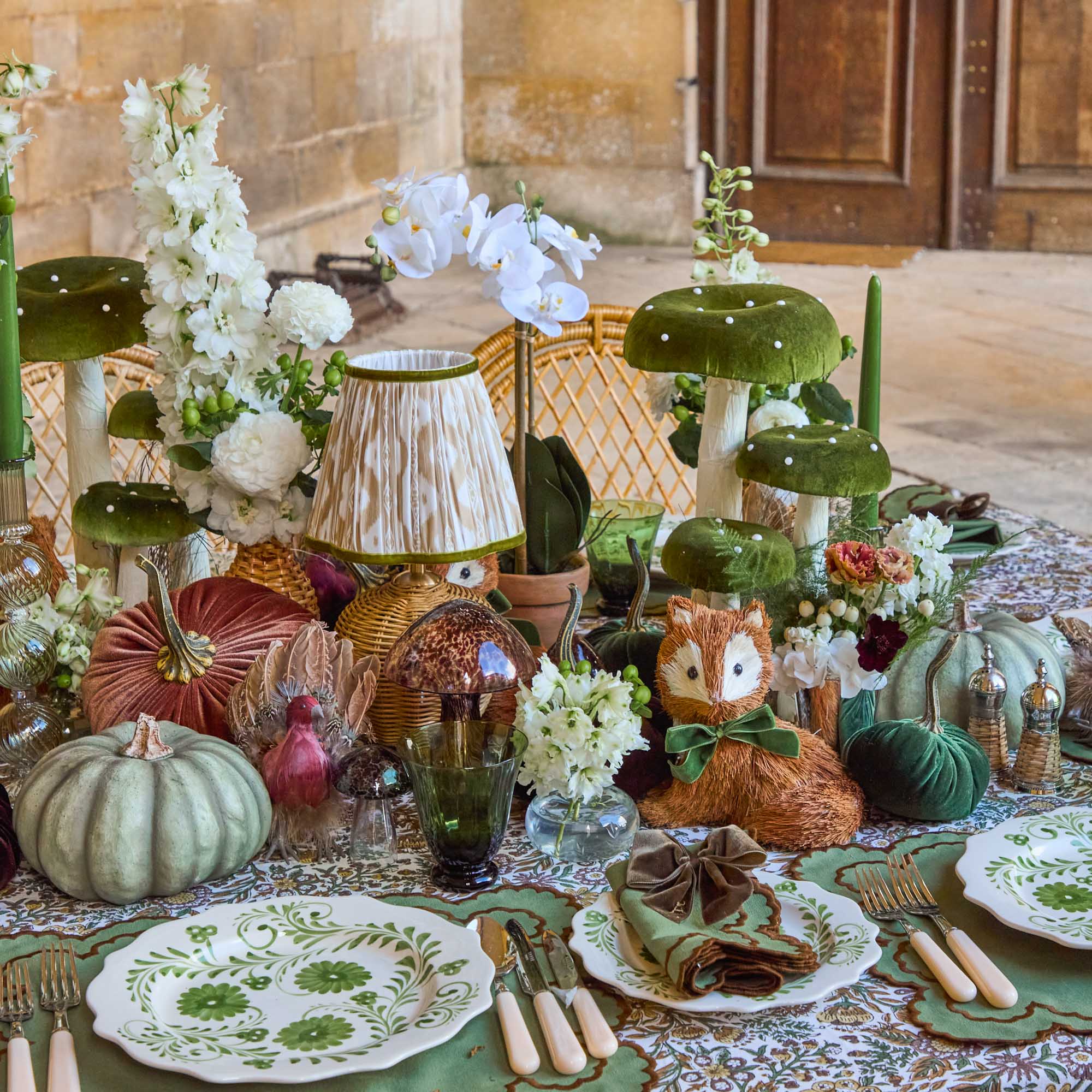 Moss Green Velvet Pumpkin (Pair) - Image 5