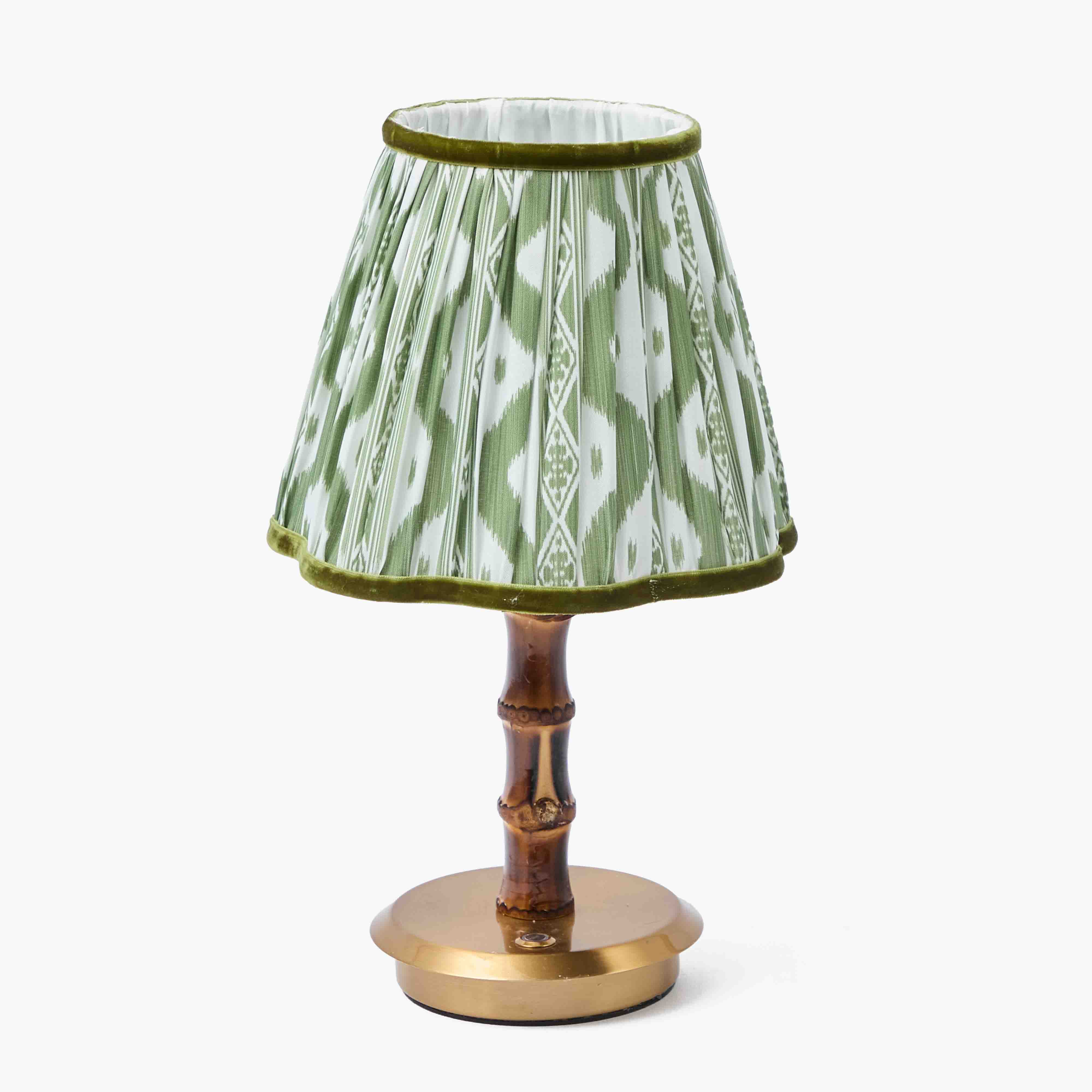 Olive Green Ikat Lampshade (18cm) - Image 18