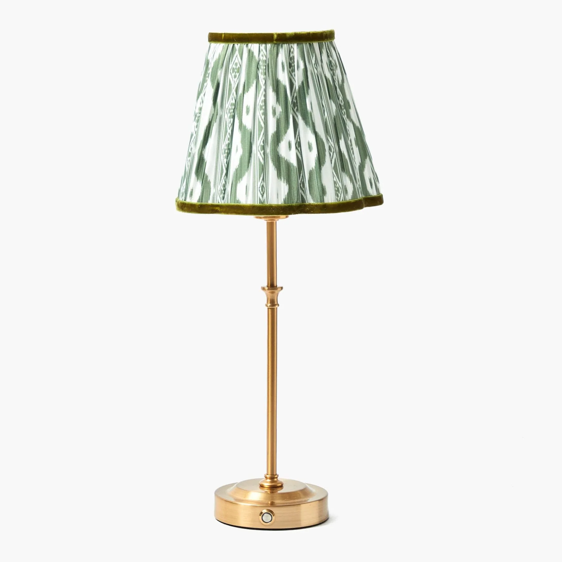 Olive Green Ikat Lampshade (18cm) - Image 5