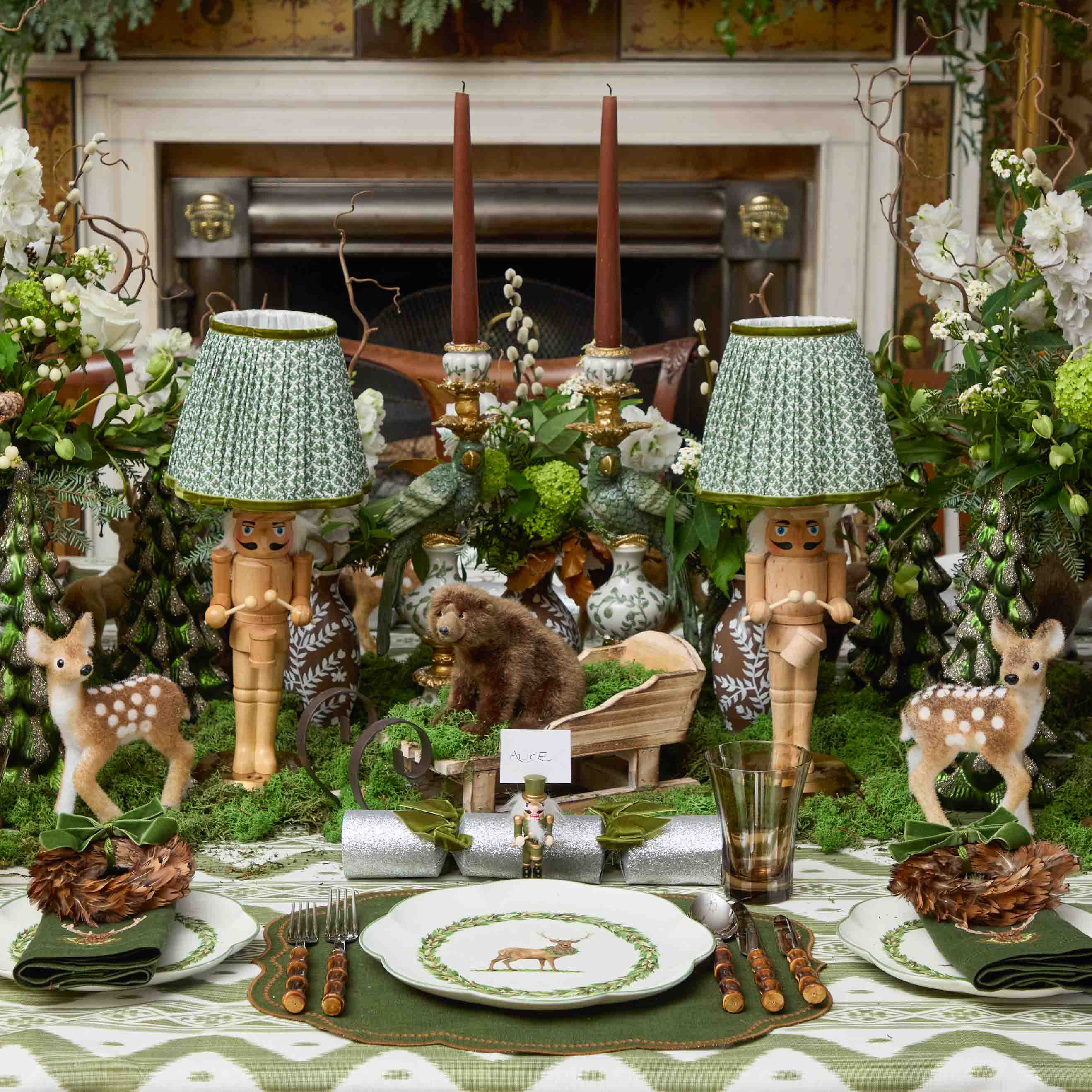 Olive Green Lotus Lampshade (18cm) - Image 11