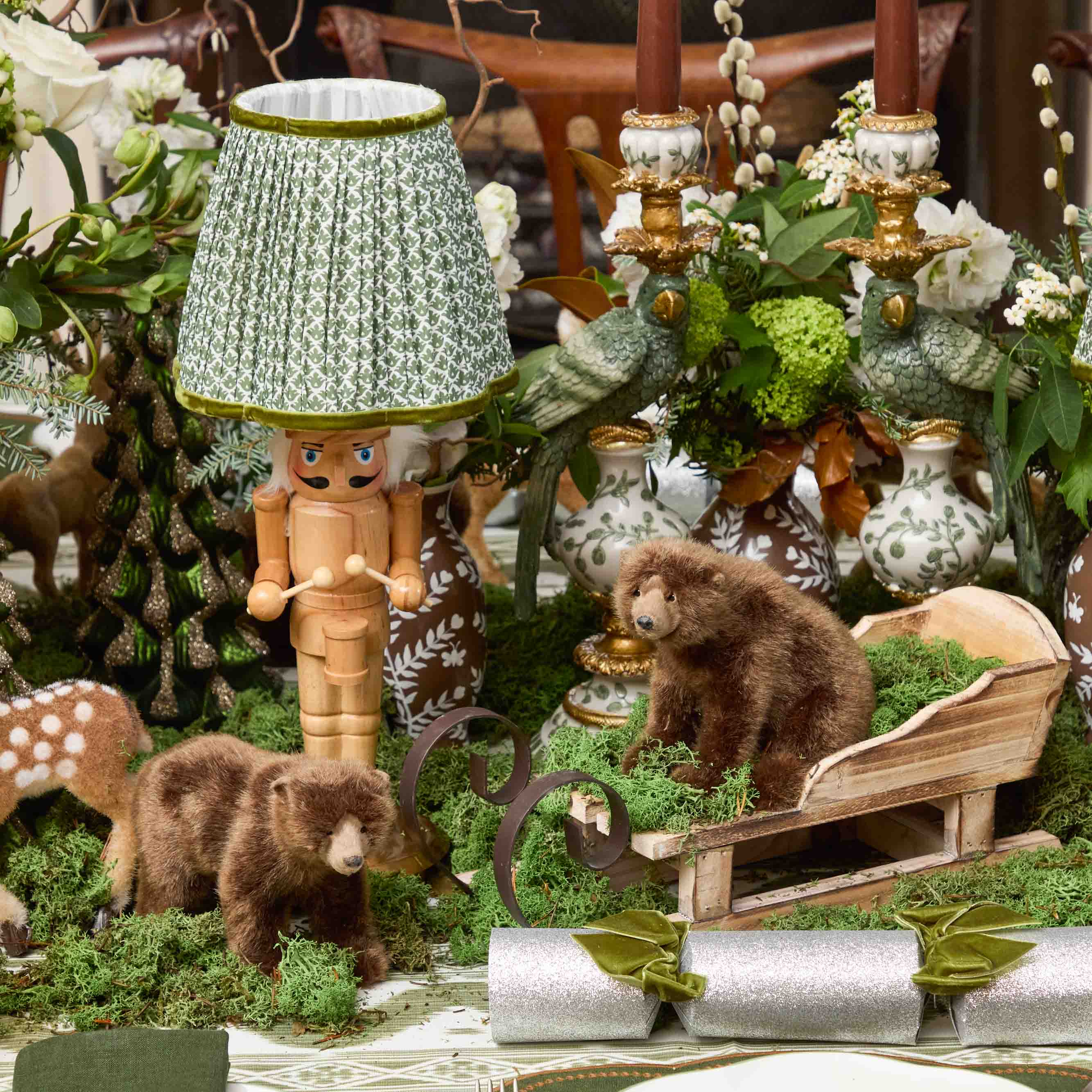 Olive Green Lotus Lampshade (18cm) - Image 12