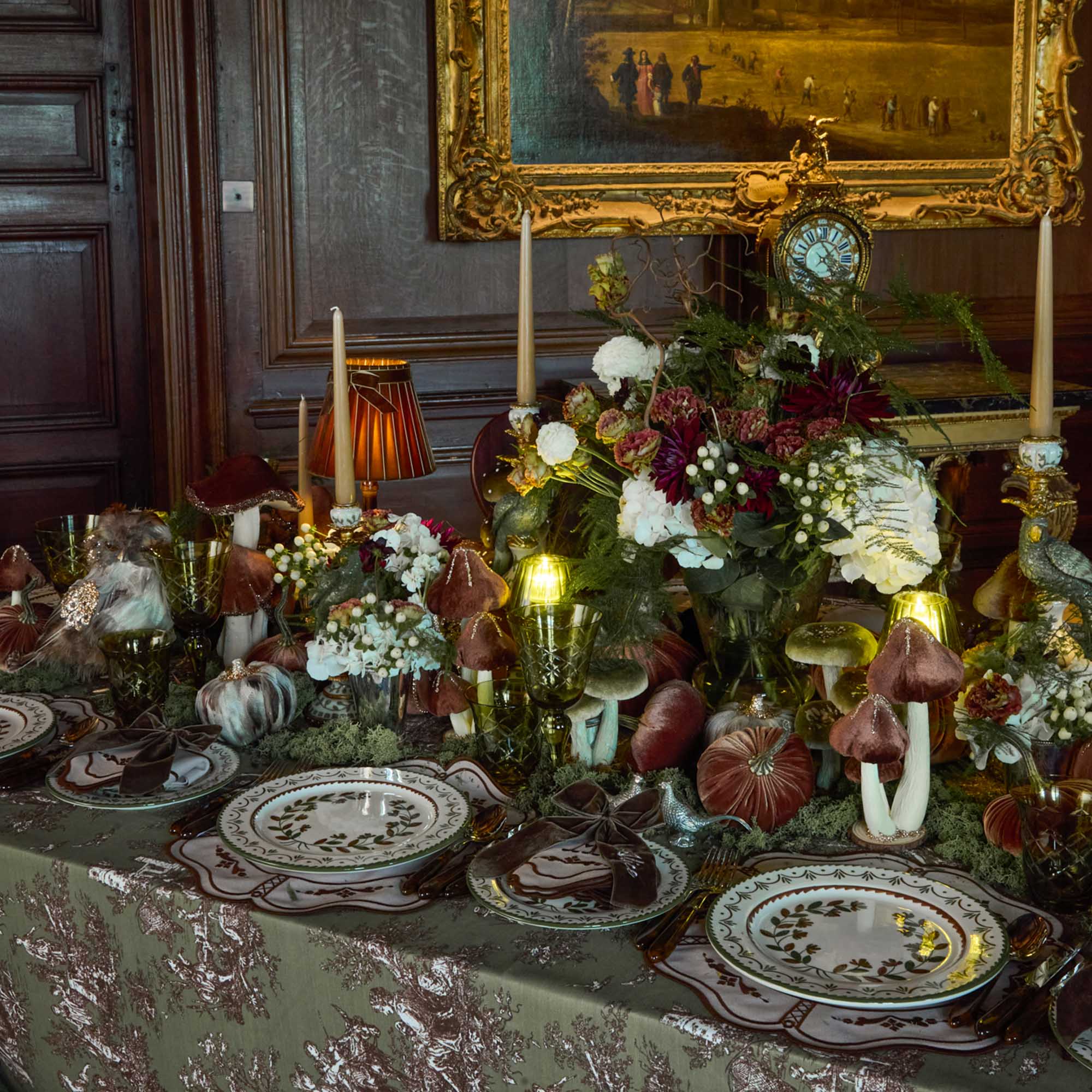 Olive Glass Lantern Tea Light Holder (Pair) - 24 cm - Image 17