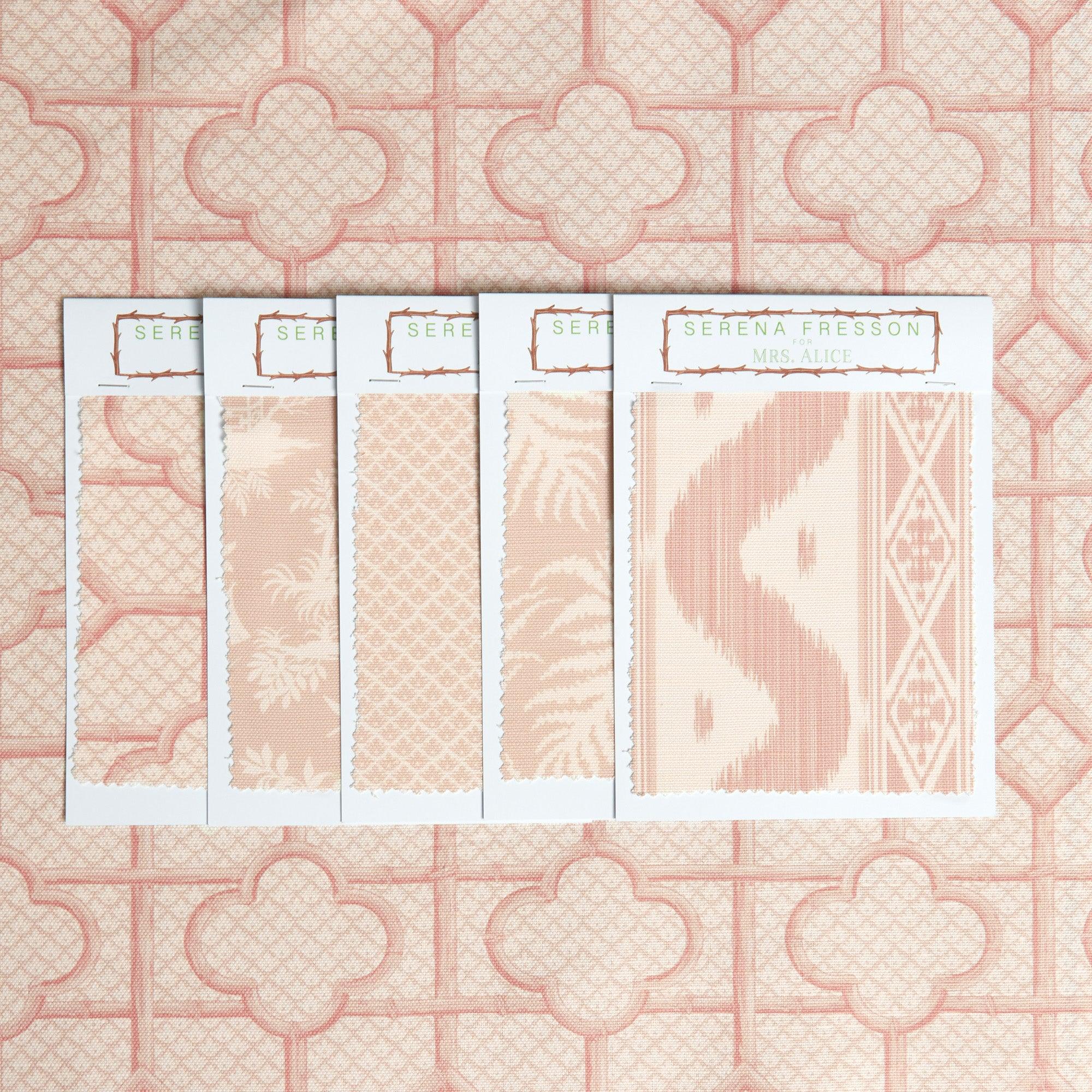 Pink Bamboo Trellis Fabric - Image 7