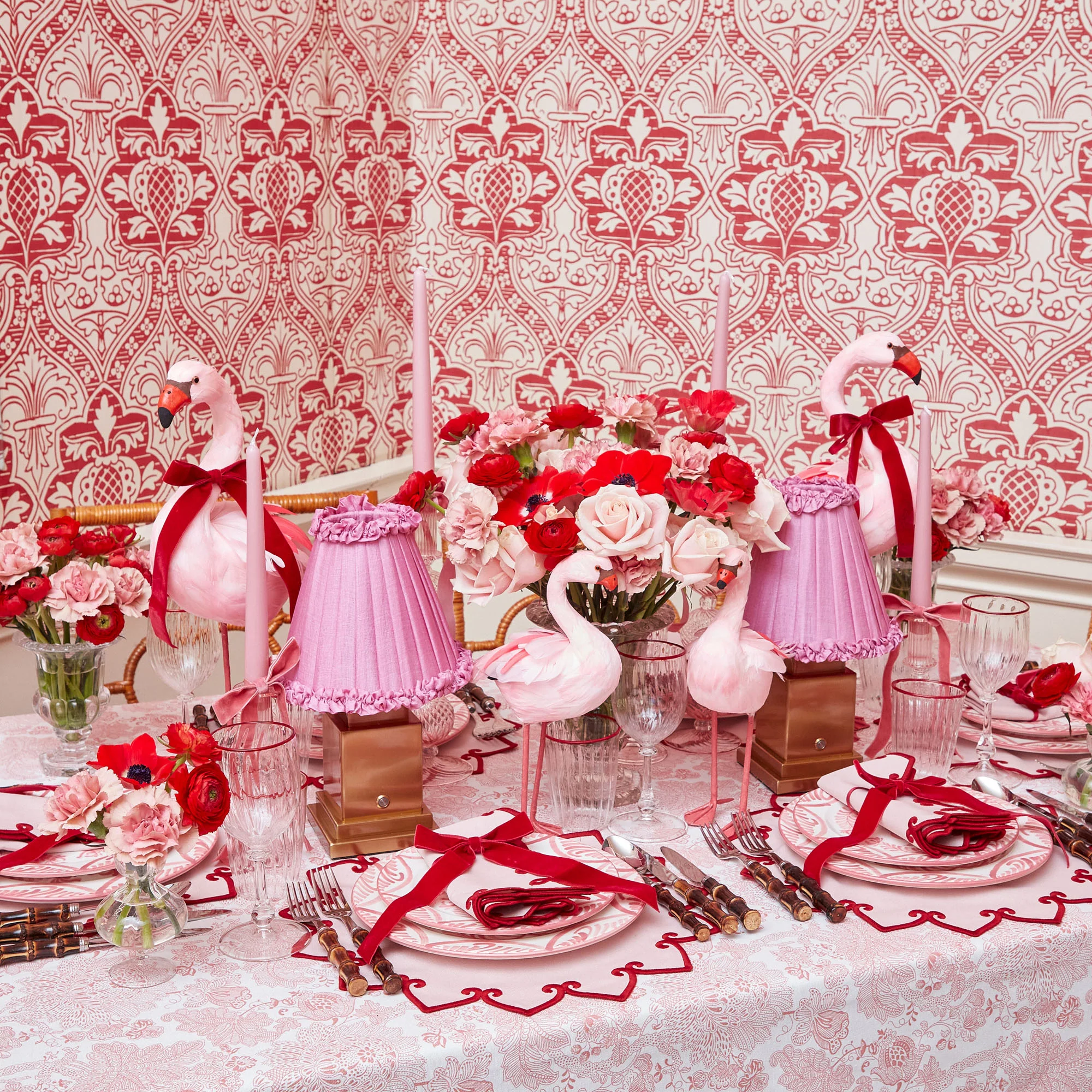 Pink Frilled Silk Lampshade (18cm) - Image 4