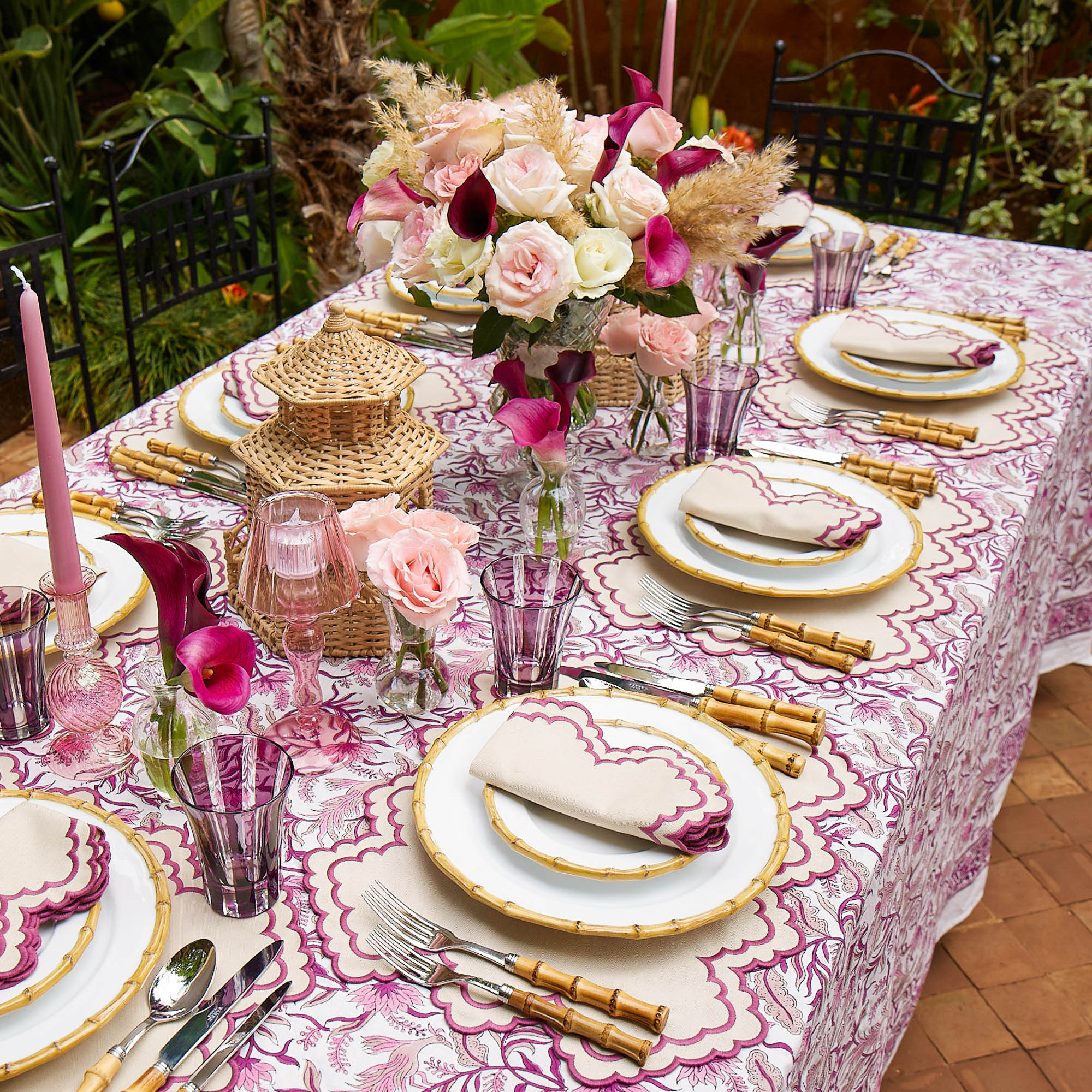 Pink Glass Lantern Tea Light Holder (Pair) - 24cm - Image 20