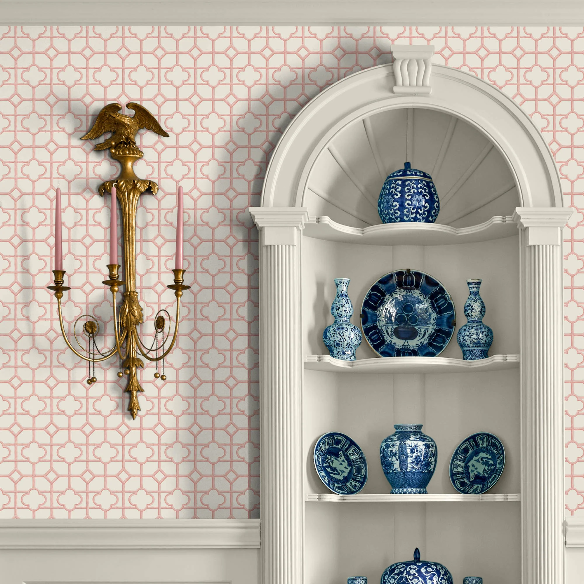 Pink Shaded Bamboo Wallpaper - Image 7