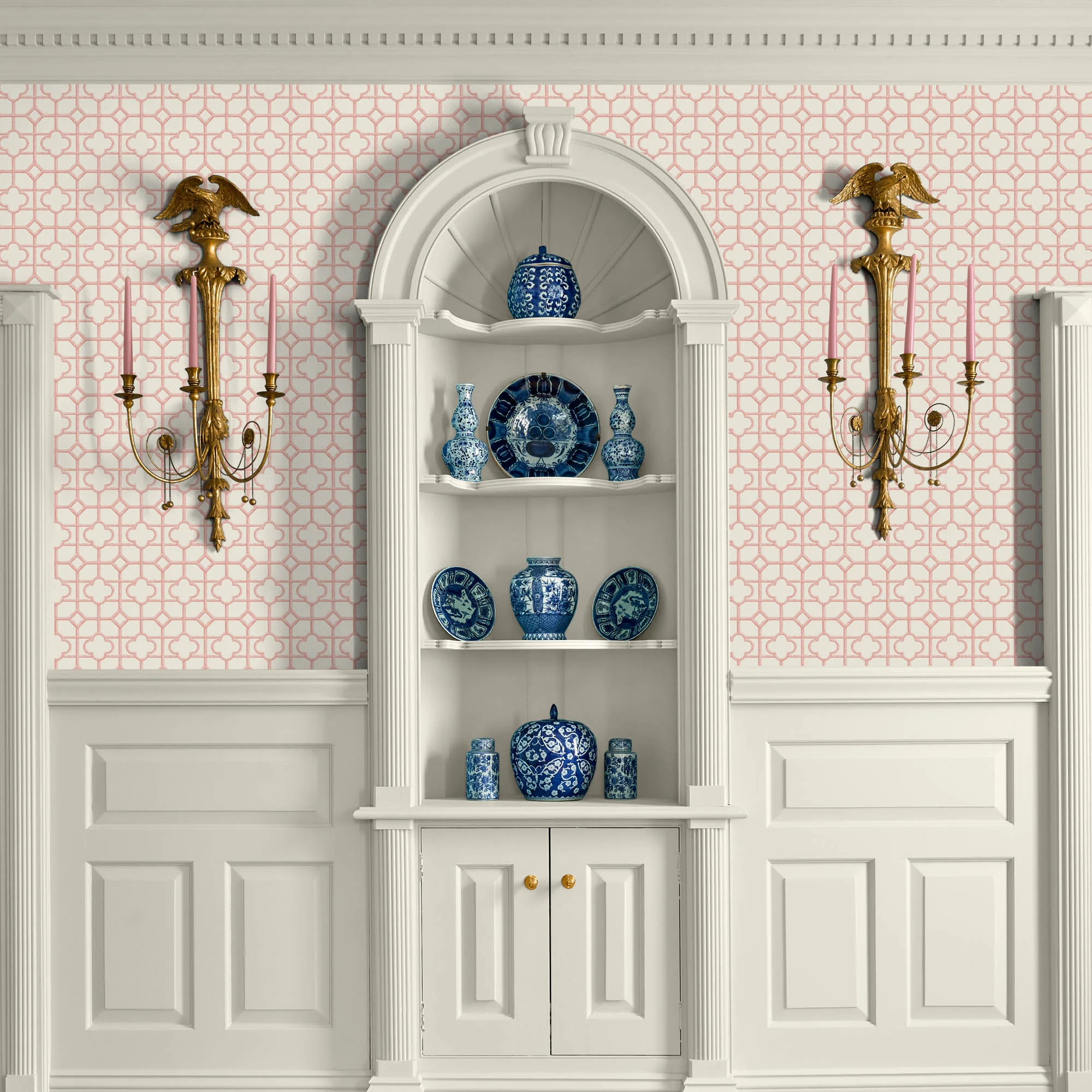 Pink Shaded Bamboo Wallpaper - Image 8