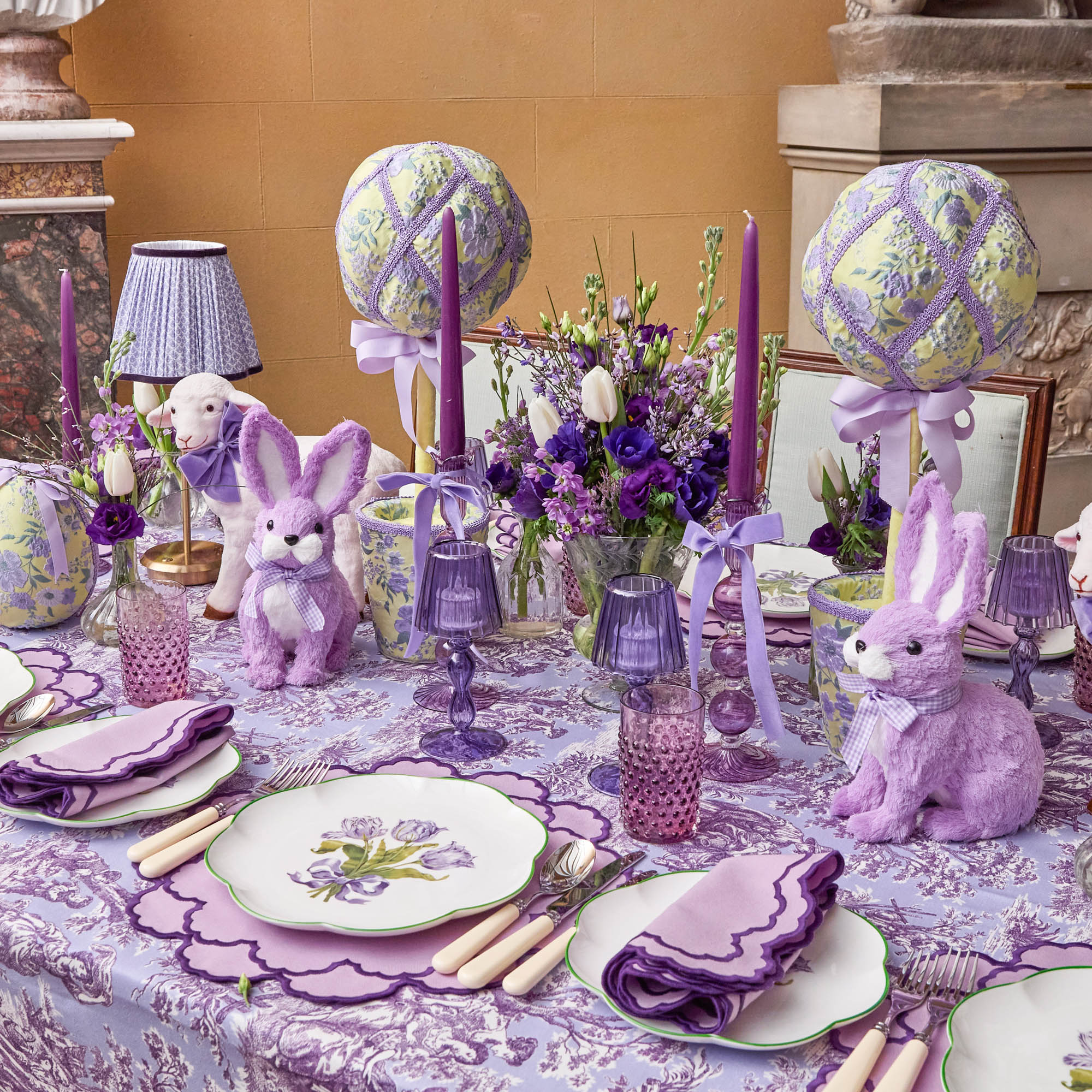 Purple Glass Lantern Tea Light Holder (Pair) - 18cm - Image 8