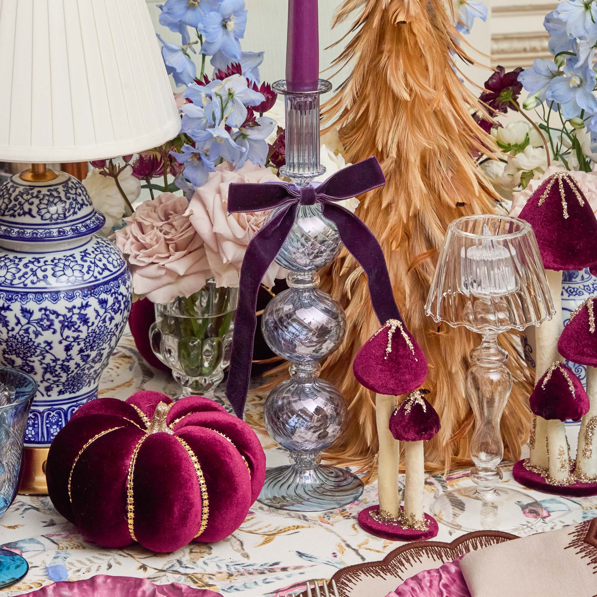 Camille Azure Candle Holder (Pair) - Image 5