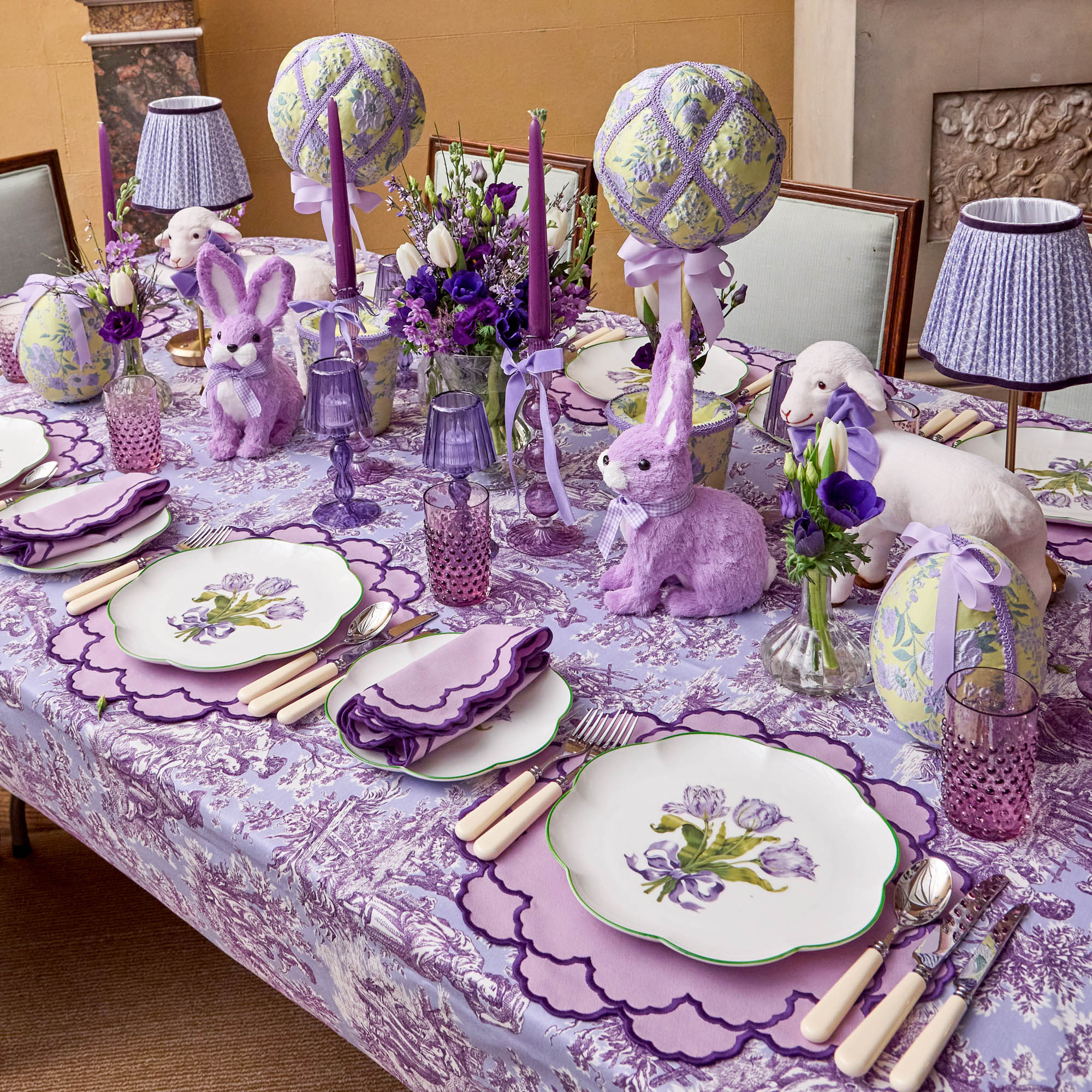 Purple Glass Lantern Tea Light Holder (Pair) - 18cm - Image 10