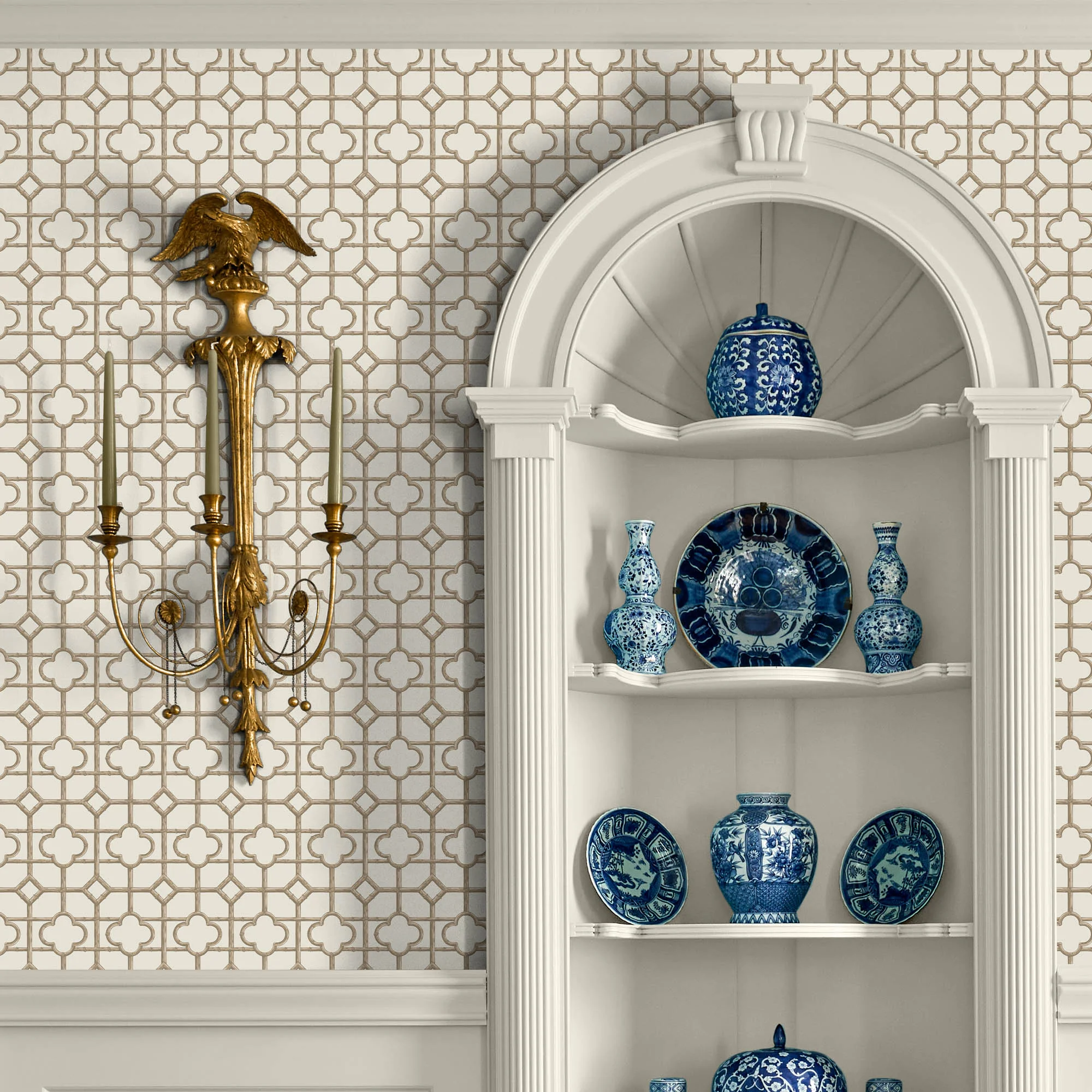 Putty Shaded Bamboo Wallpaper - Image 9