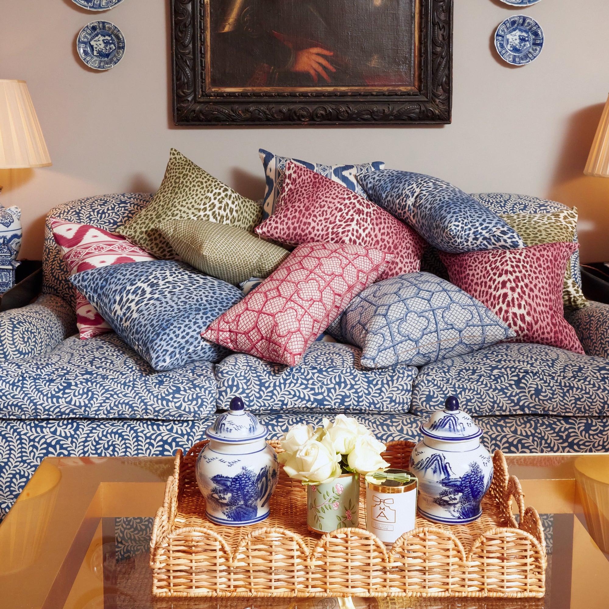 Raspberry Pink Bamboo Trellis Fabric - Image 7