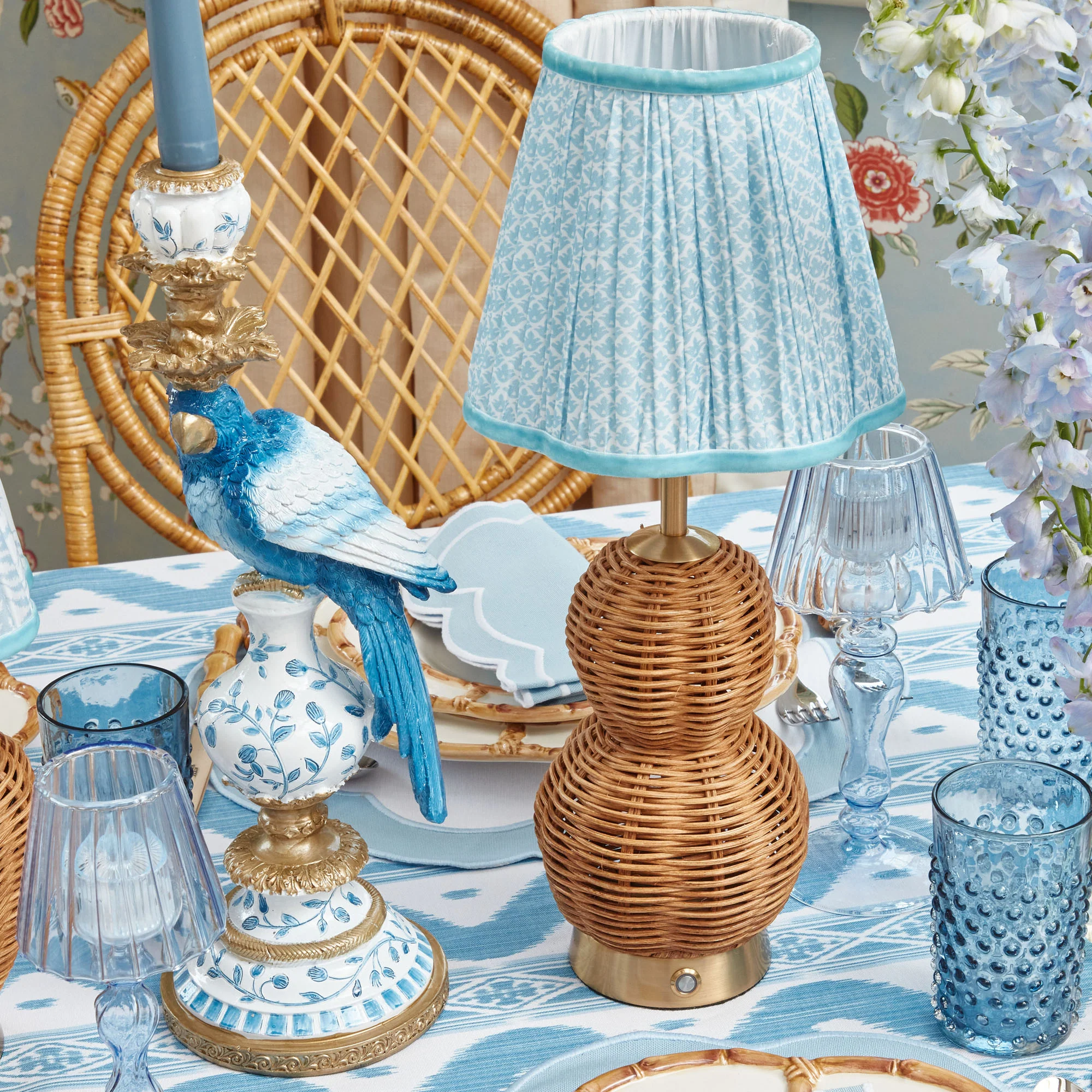 Rattan Bardot Rechargeable Lamp - Image 8