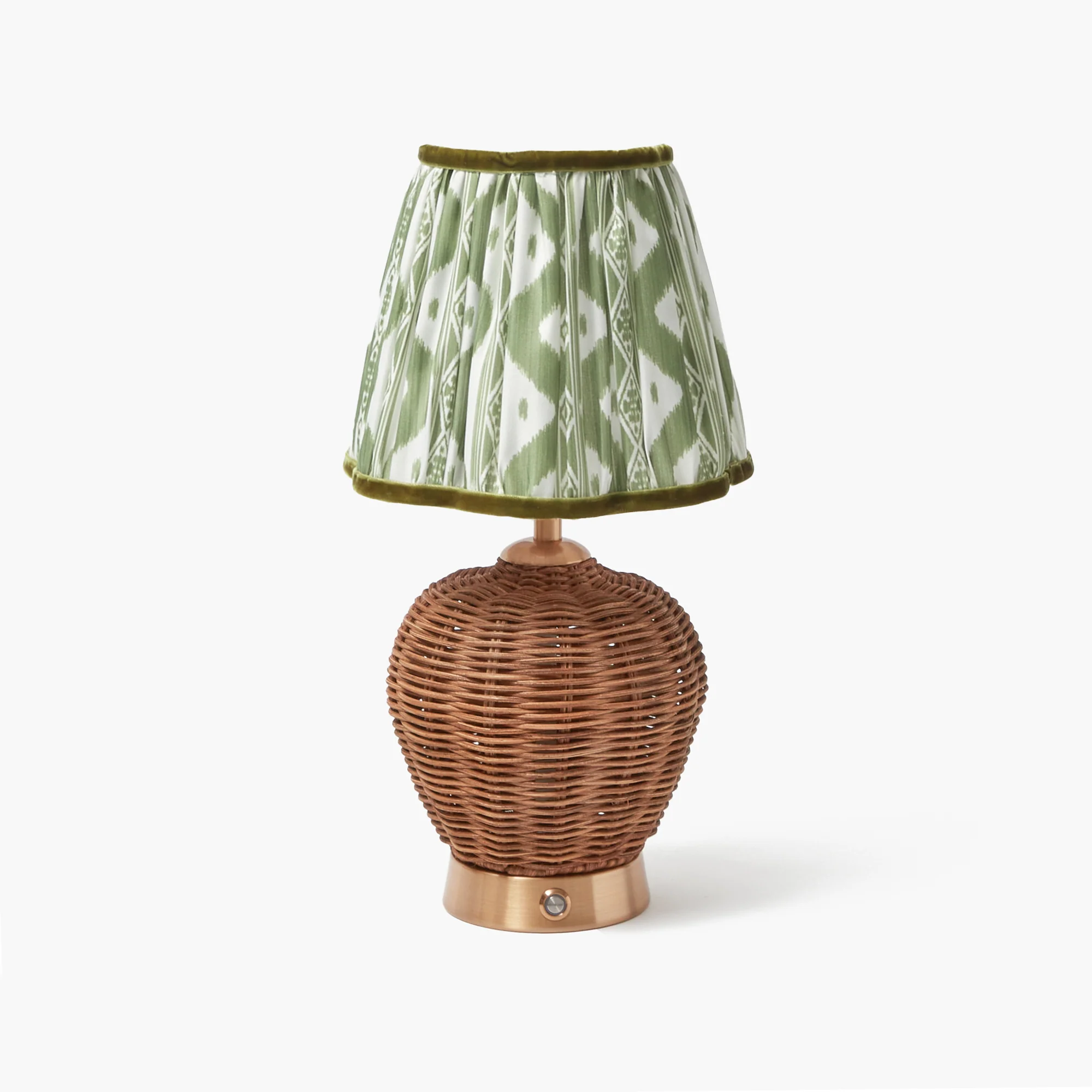 Olive Green Ikat Lampshade (18cm) - Image 8