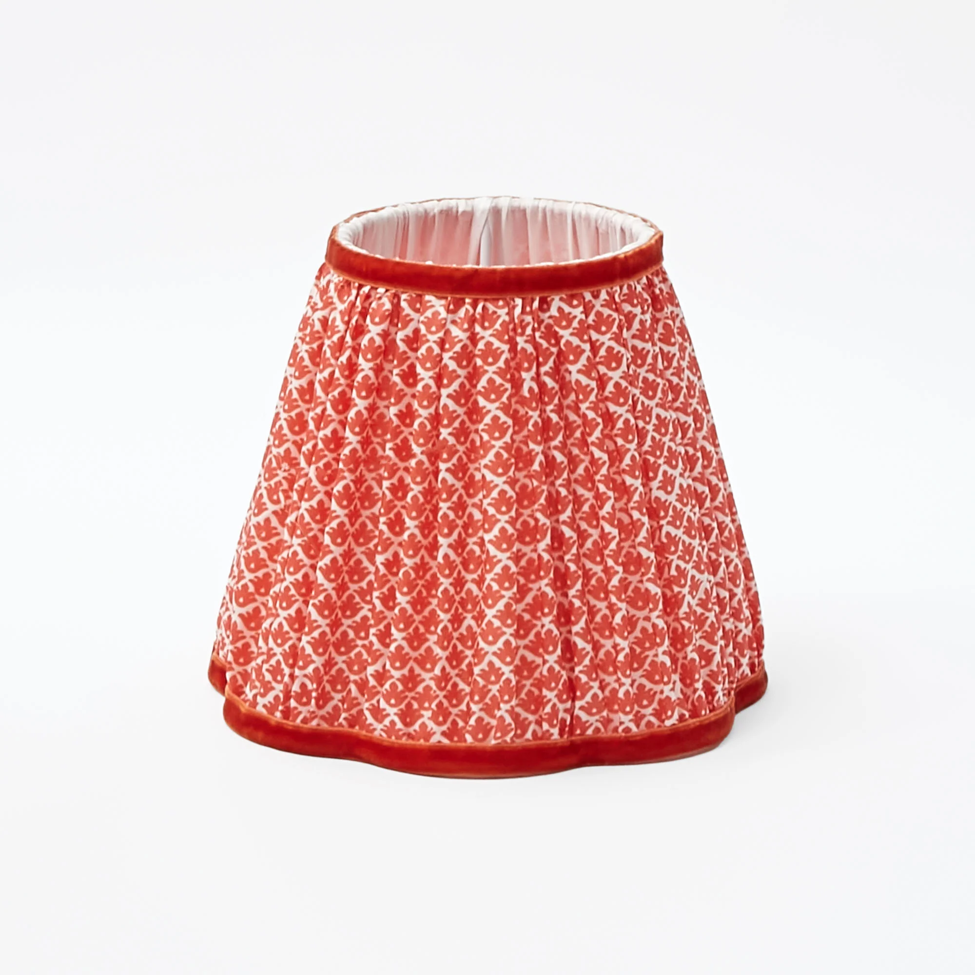 Rechargeable Bamboo Lamp with Orange Lotus Shade (18cm) - Image 4