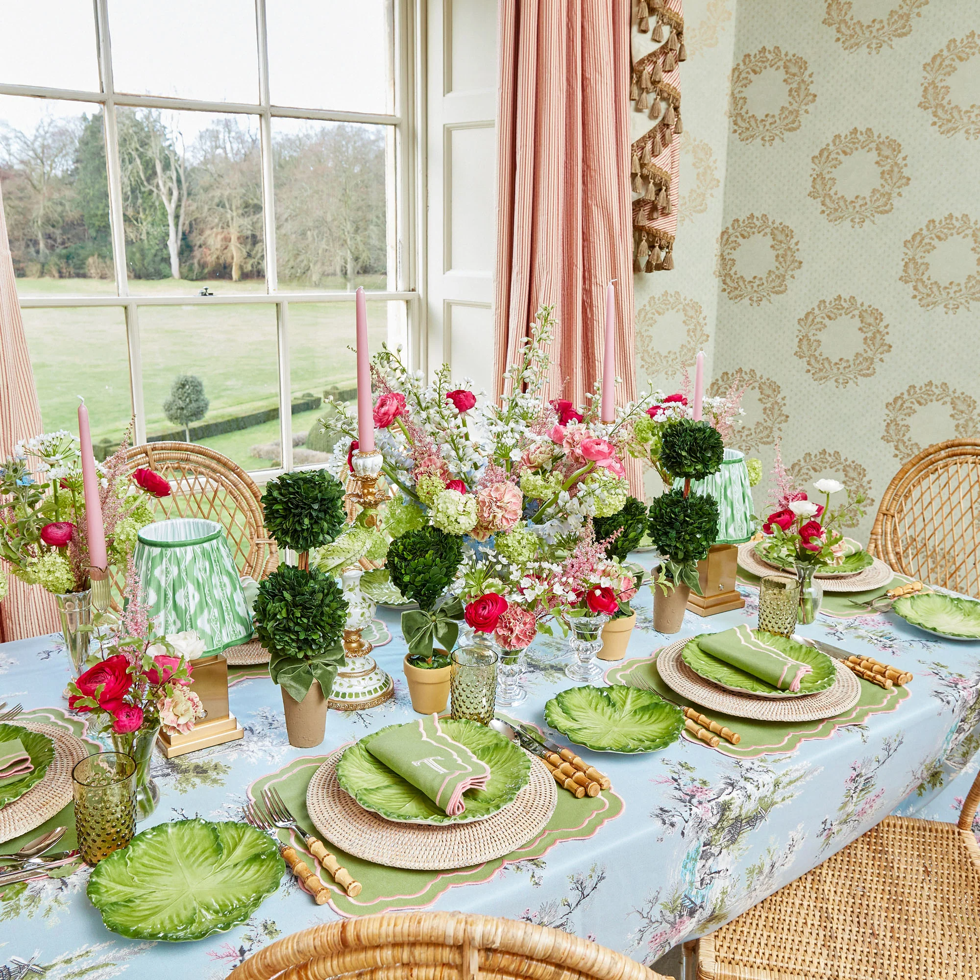 Green Ikat  Lampshade (18cm) - Image 4