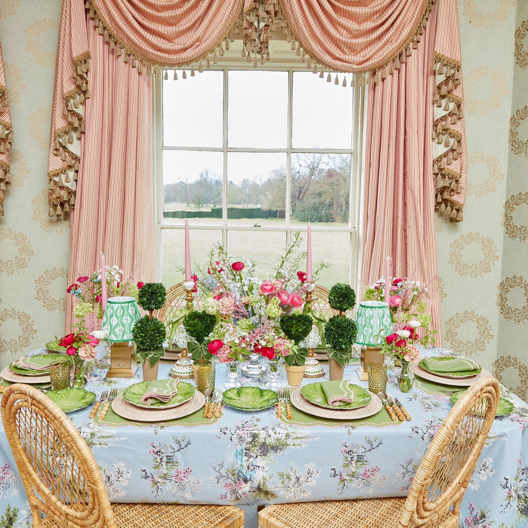 Green Ikat  Lampshade (18cm) - Image 3