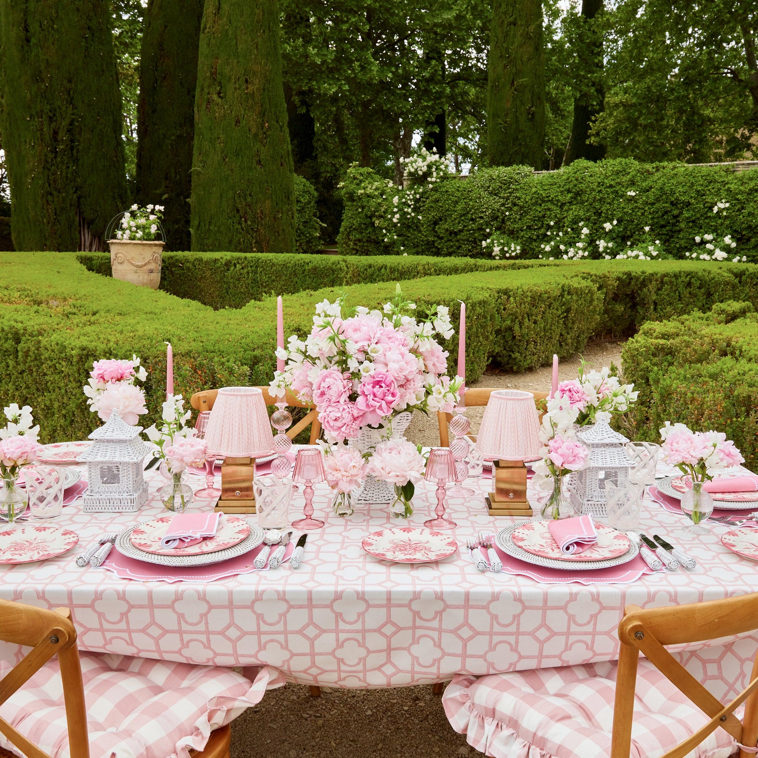 Square Rechargeable Lamp with Pink Lotus Shade (18cm) - Image 10