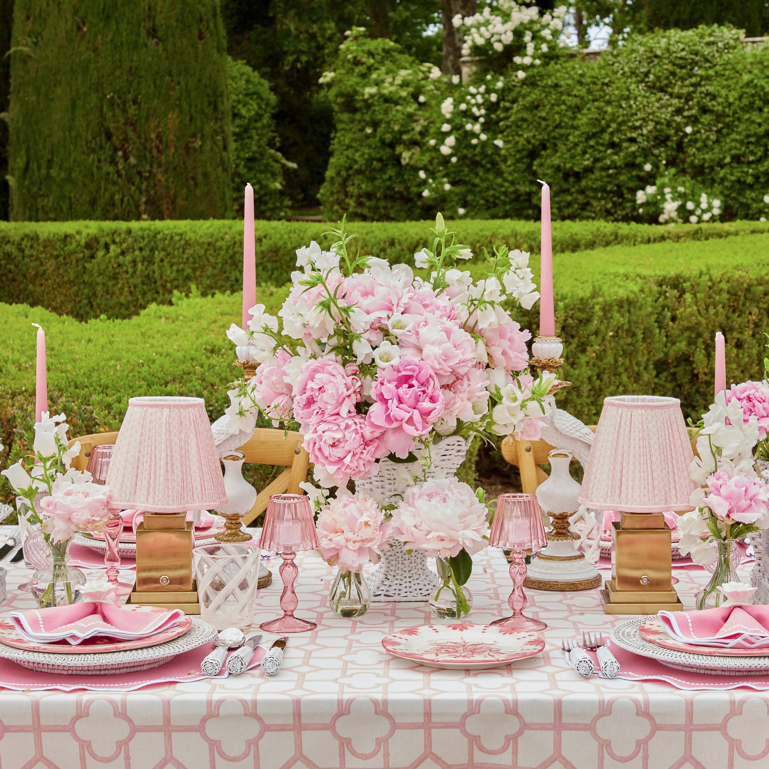 Square Rechargeable Lamp with Pink Lotus Shade (18cm) - Image 7