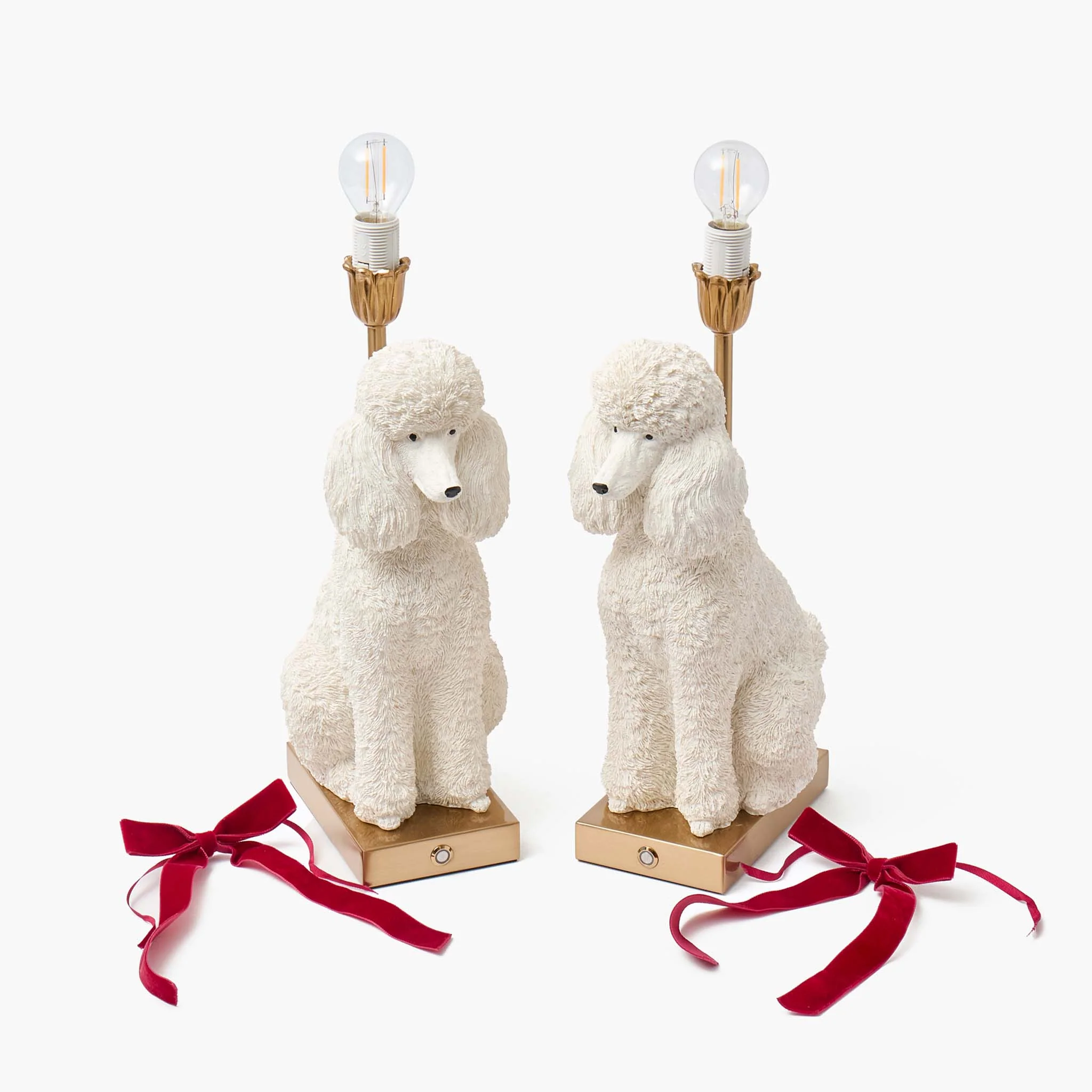 Red Ribboned Fifi Poodle Rechargeable Lamp - Image 12