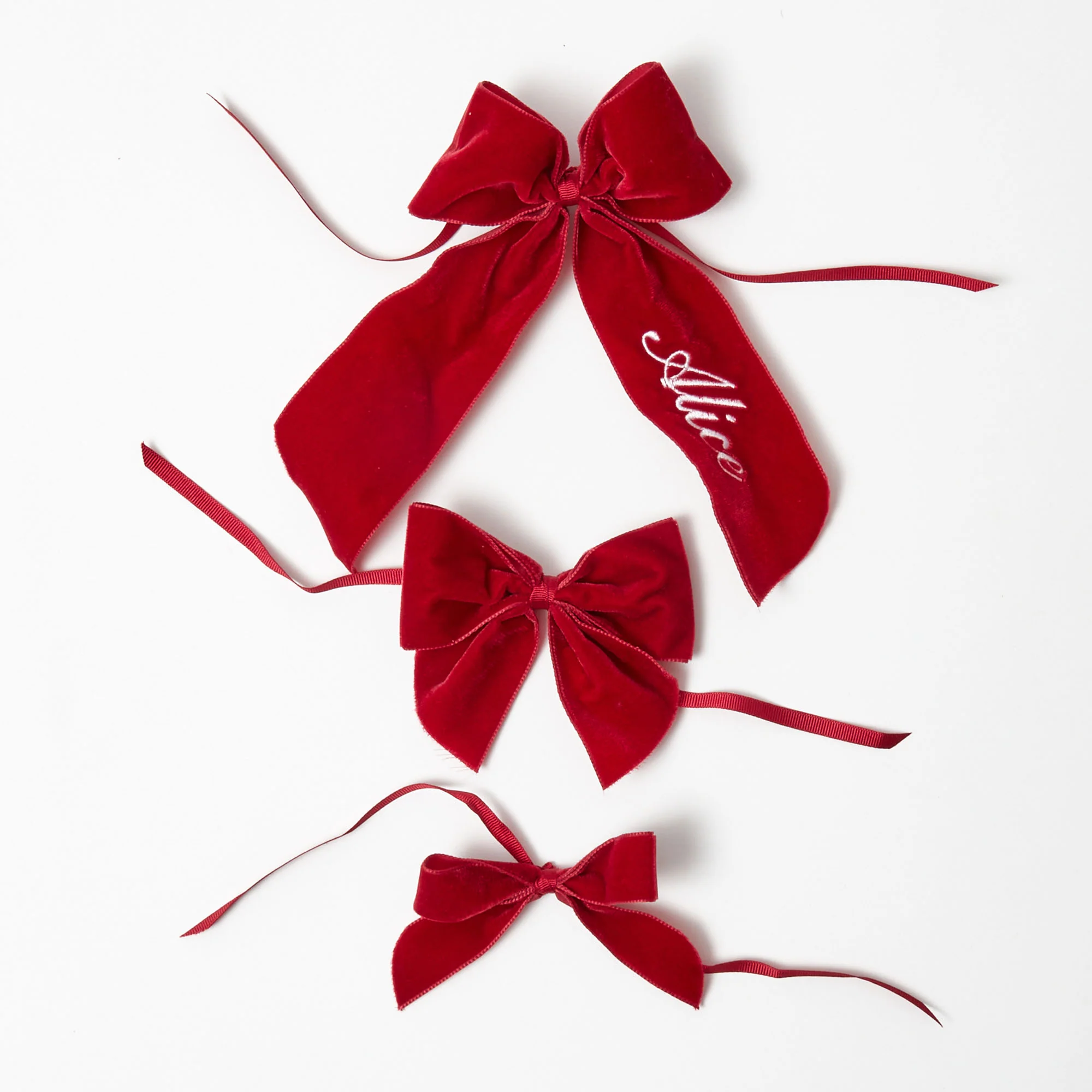 Ruby Red Velvet Napkin Bows (Set of 4) - Image 11