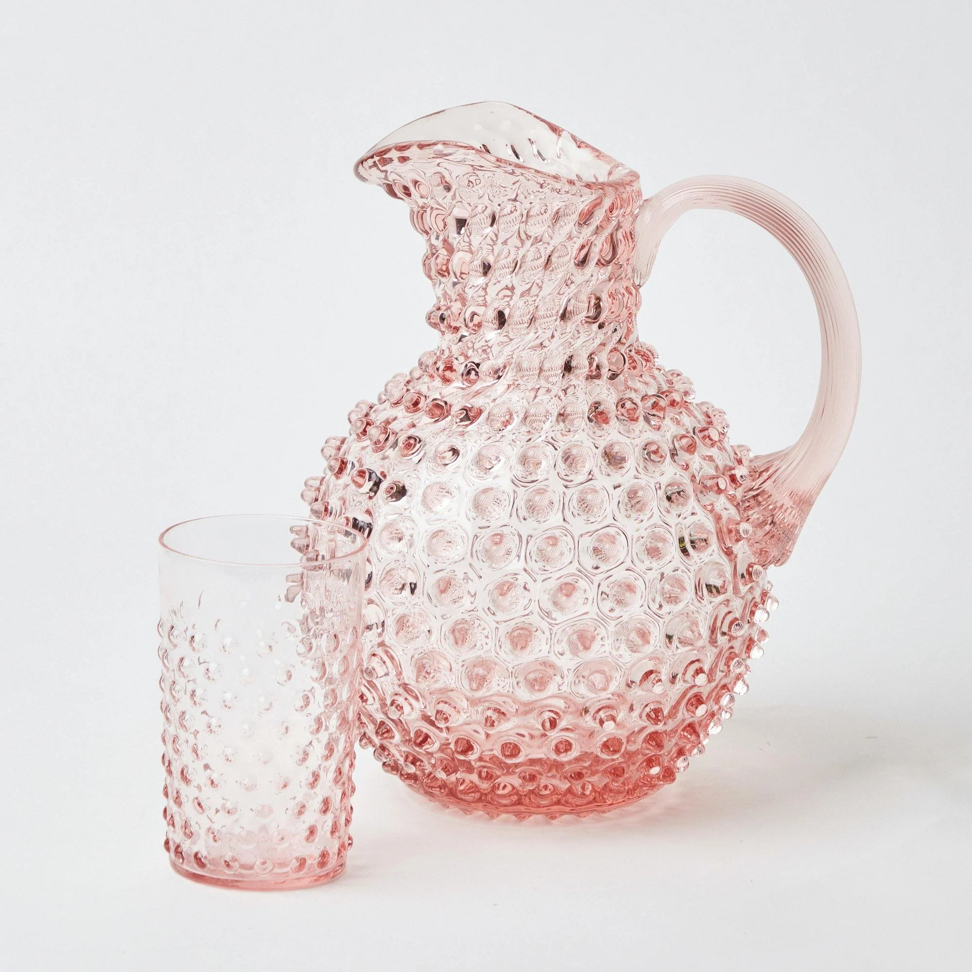 Rose Pink Hobnail Glasses (Set of 6) - Image 5