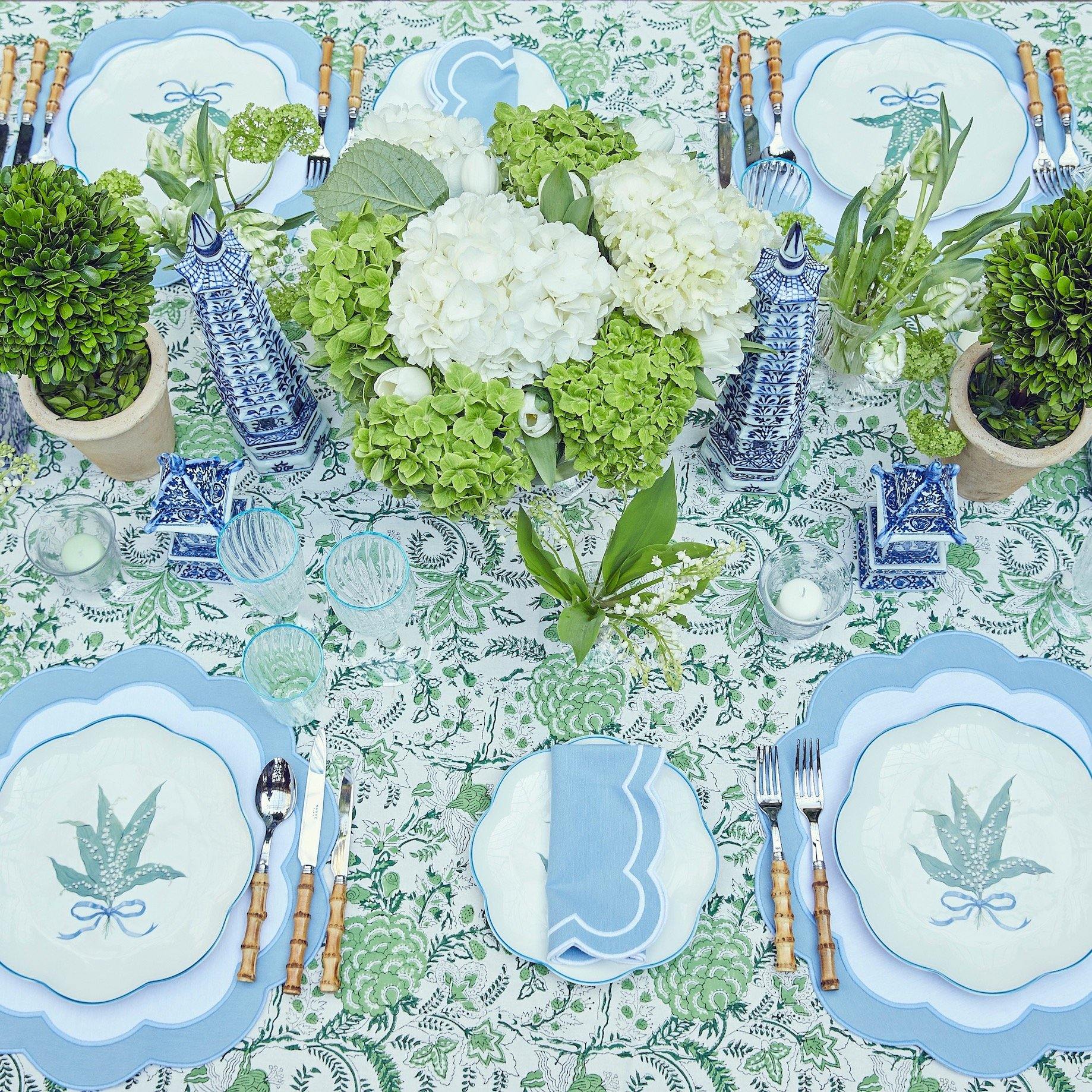 Serena Appliqué Blue Napkins (Set of 4) - Image 12