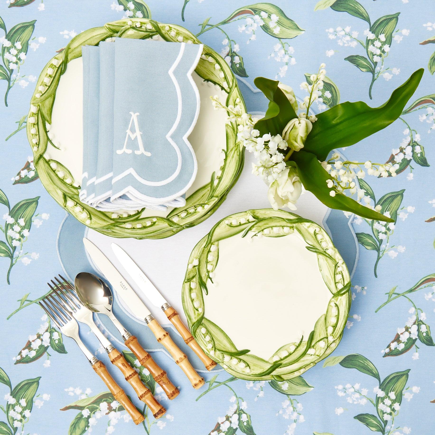 Serena Appliqué Blue Napkins (Set of 4) - Image 7