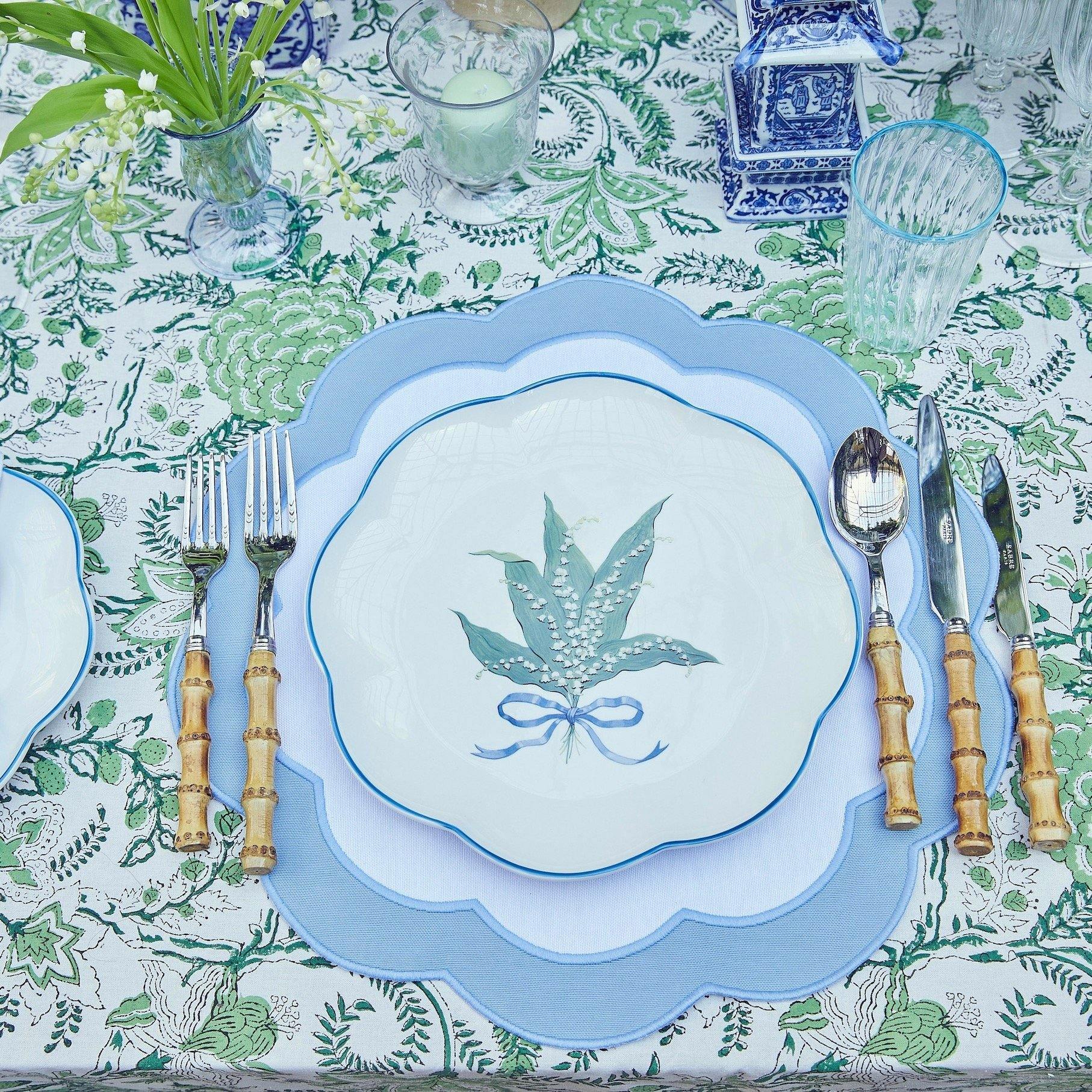 Serena Appliqué Blue Placemats (Set of 4) - Image 8