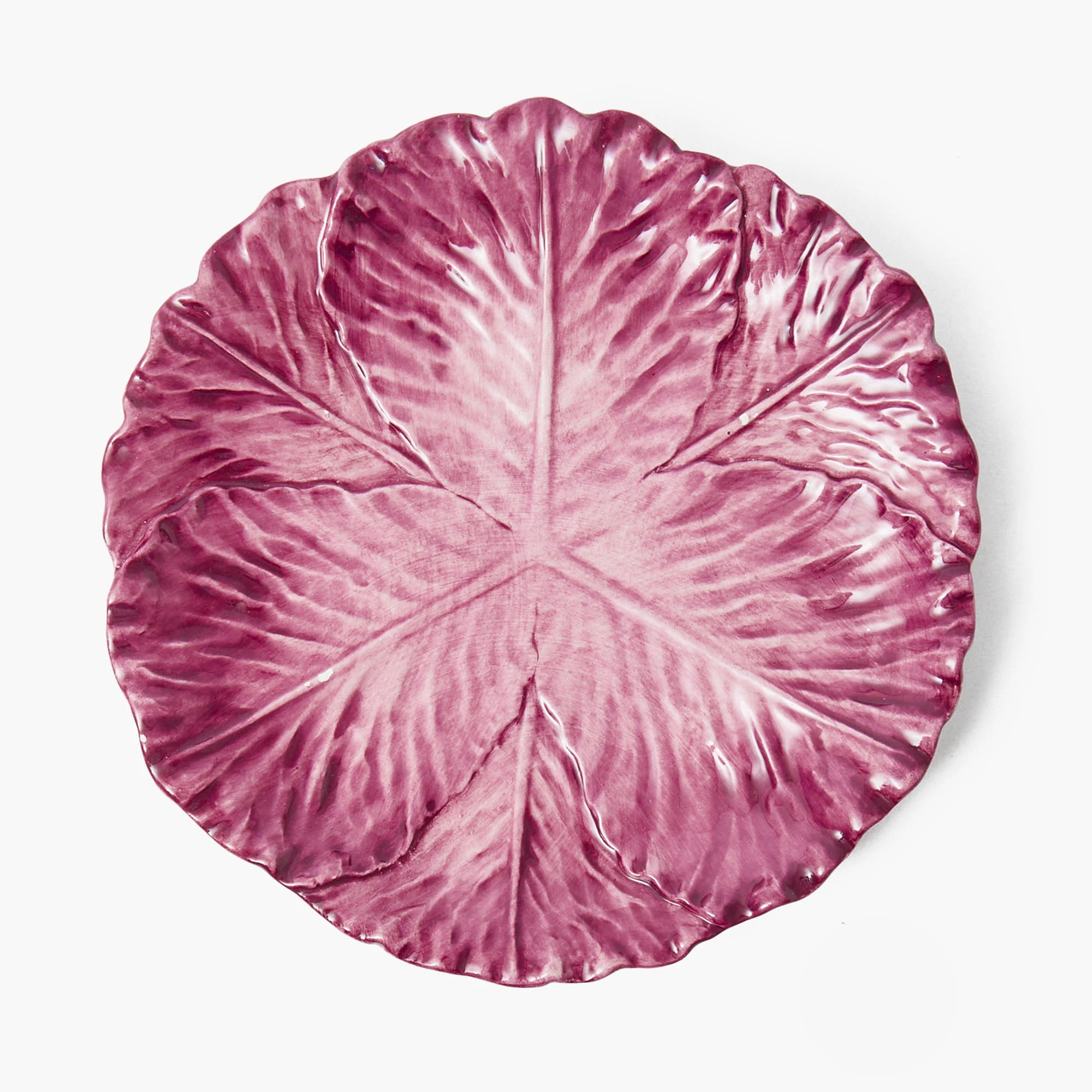 Serena Aubergine Cabbage Dinner Plates (Set of 4) - Image 20