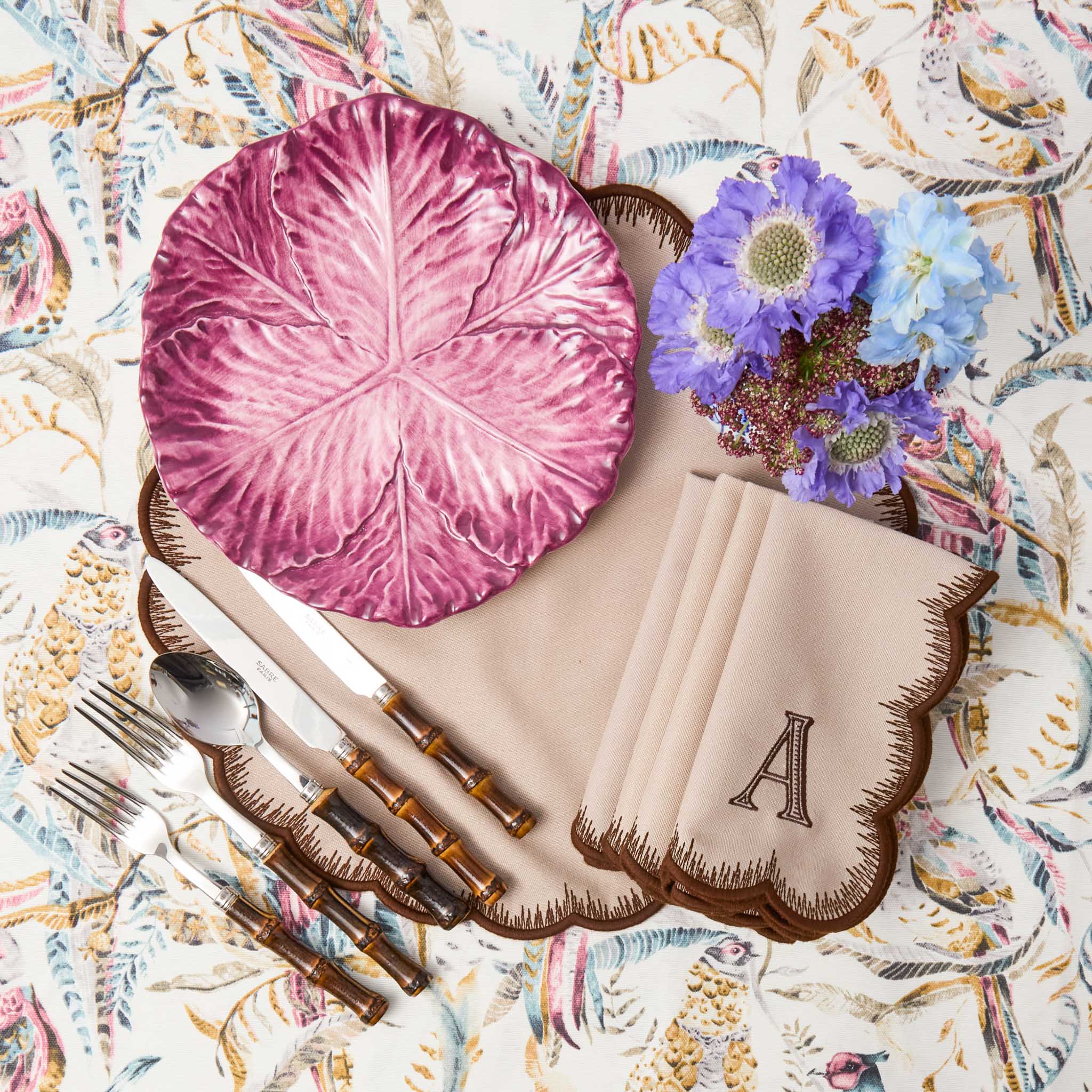 Serena Aubergine Cabbage Dinner Plate - Image 4